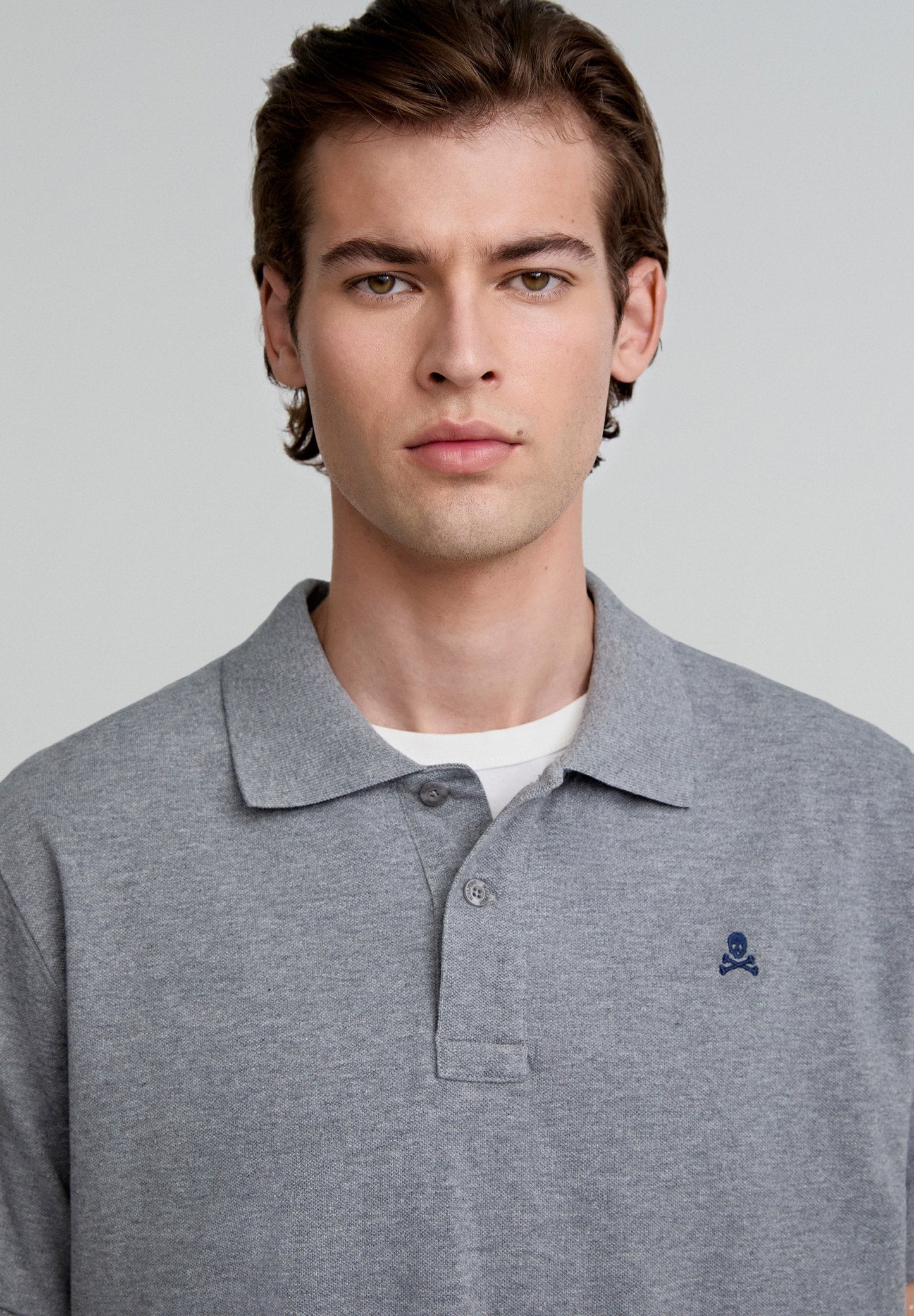 BASIC POLO SHIRT WITH CONTRAST SKULL