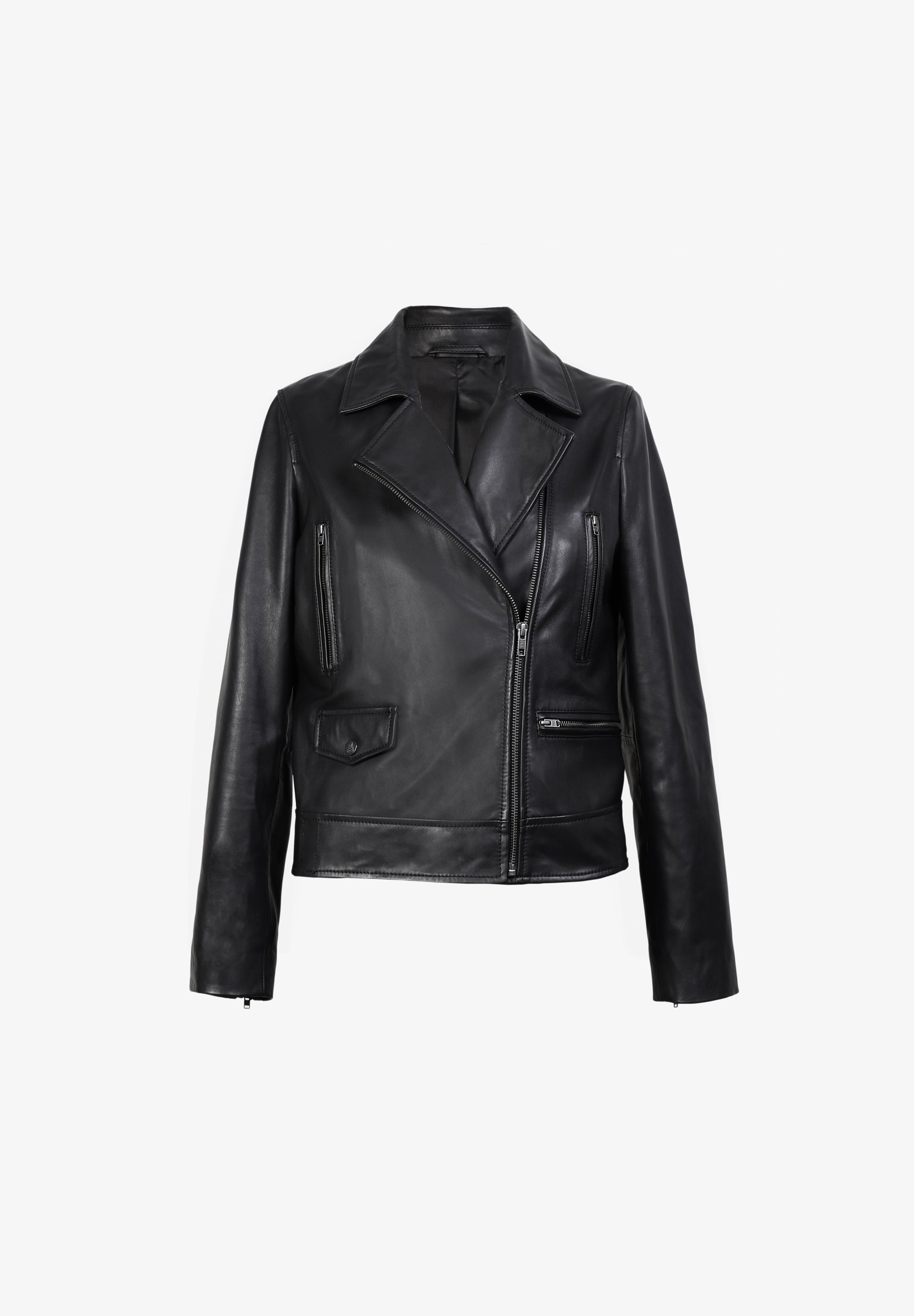 LEATHER BIKER JACKET