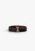 LEATHER BRACELET WITH SKULLS