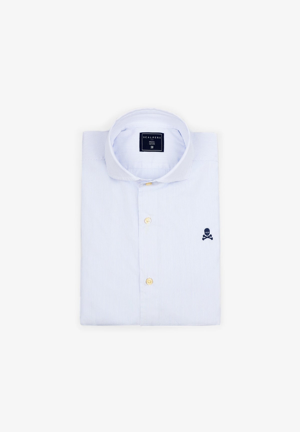 CHECKED DRESS SHIRT WITH CONTRAST SKULL