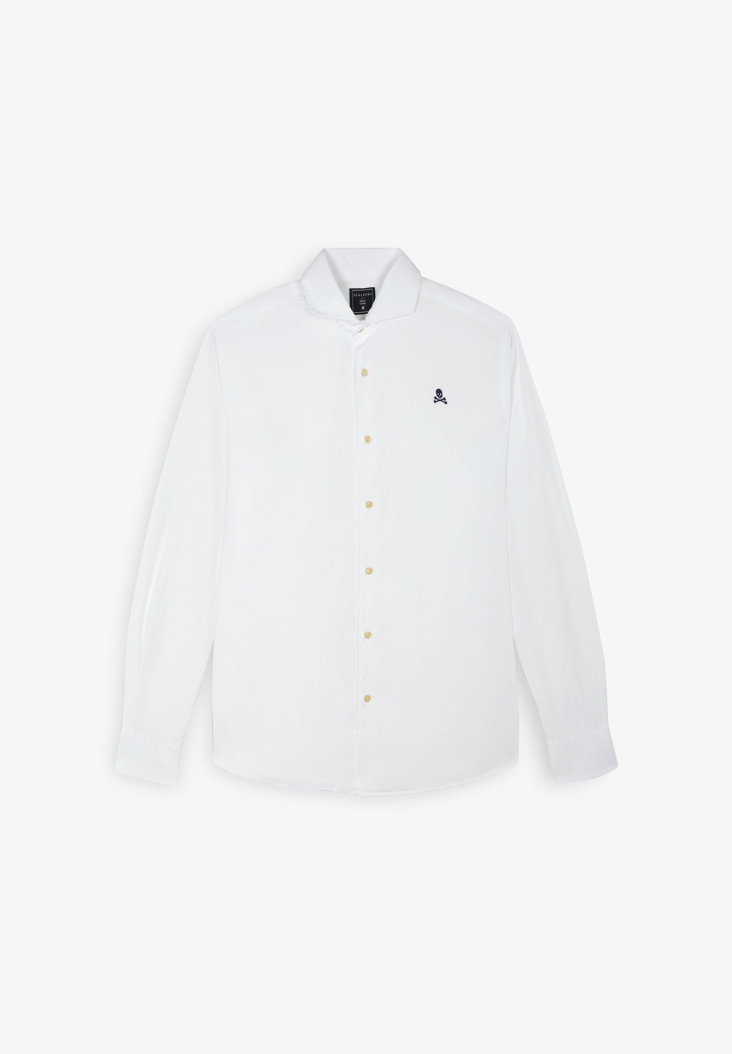 CONTRAST SKULL PLAIN FORMAL SHIRT