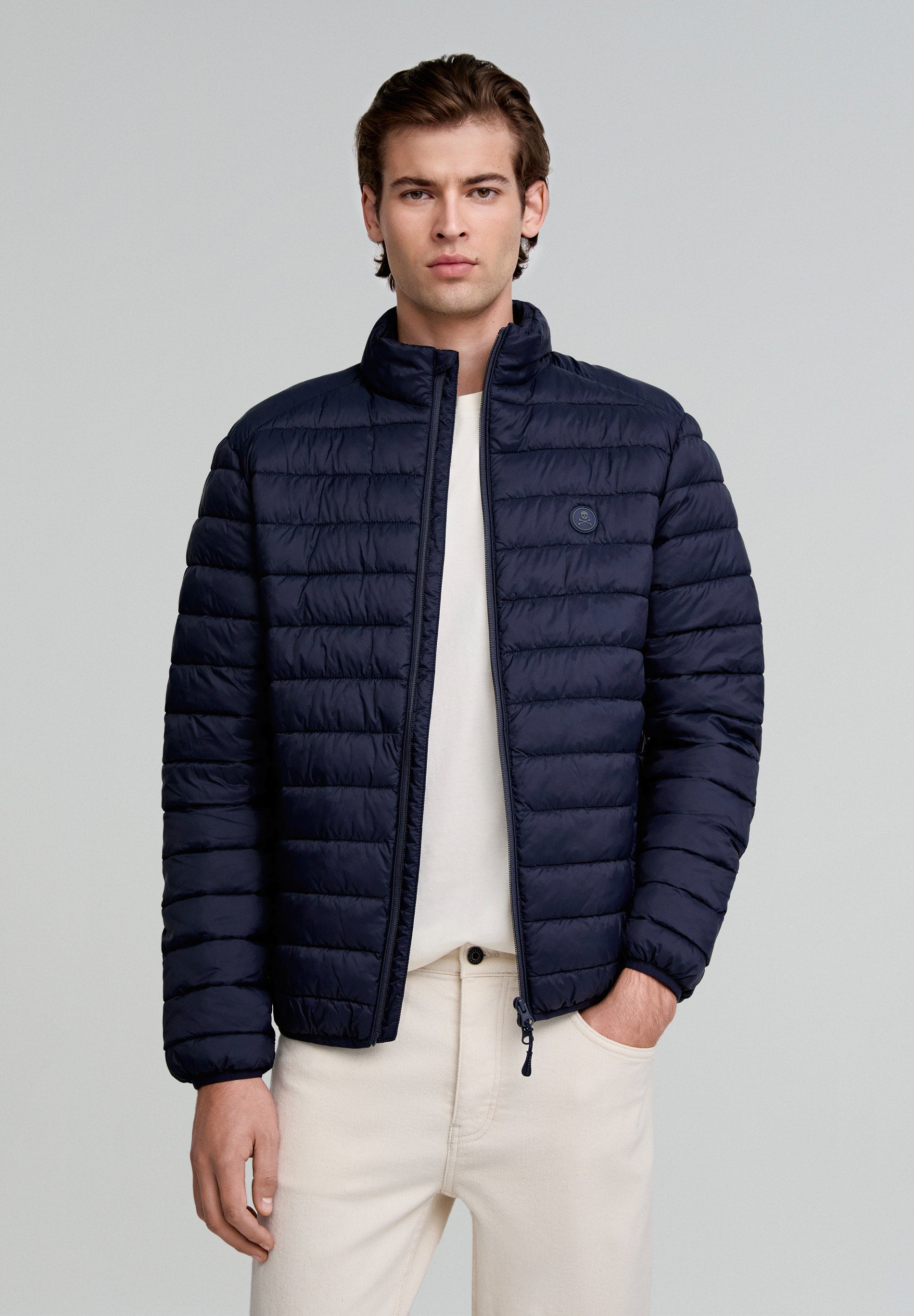 QUILTED JACKET WITH SKULL DETAIL