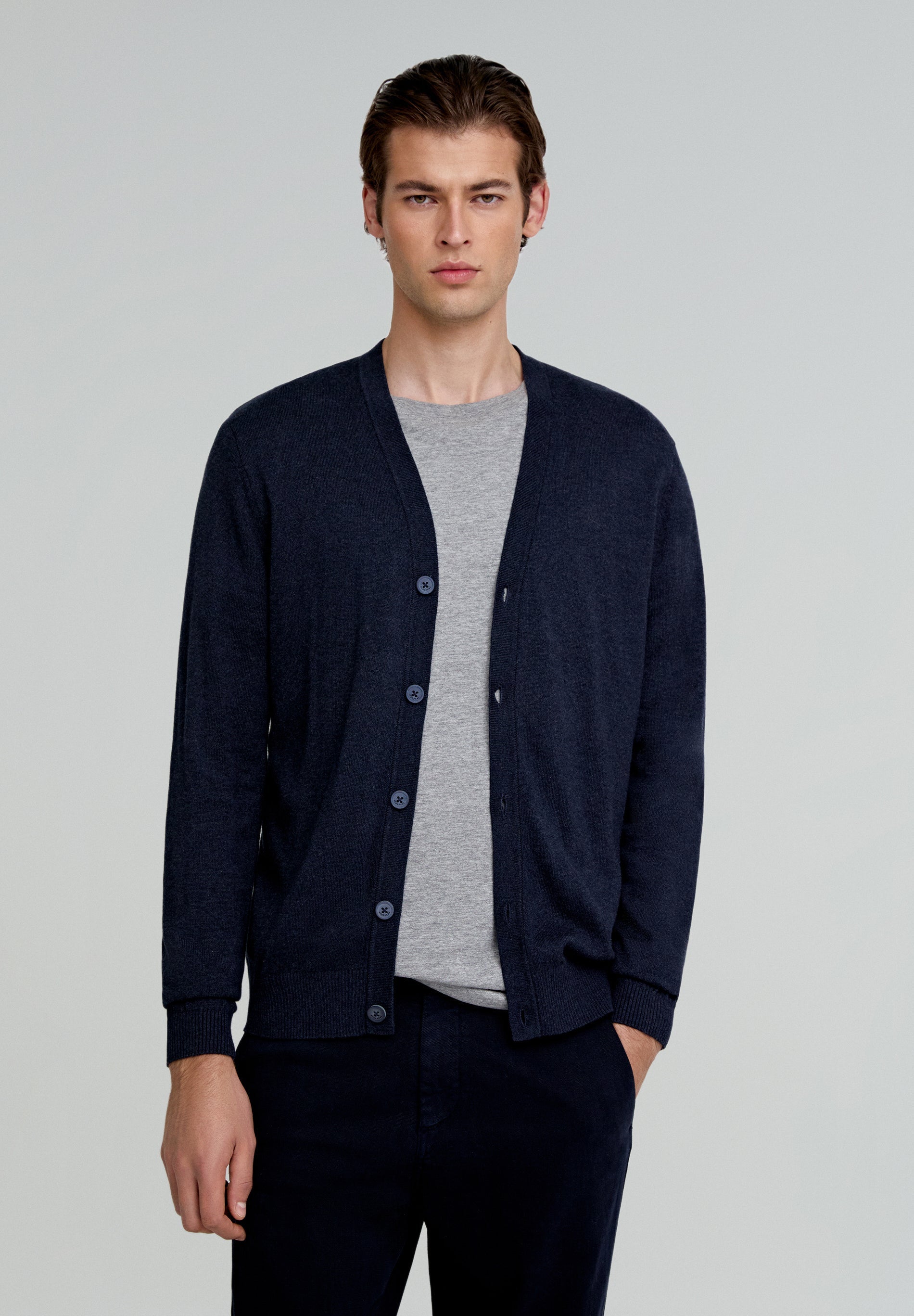 BASIC COTTON CARDIGAN
