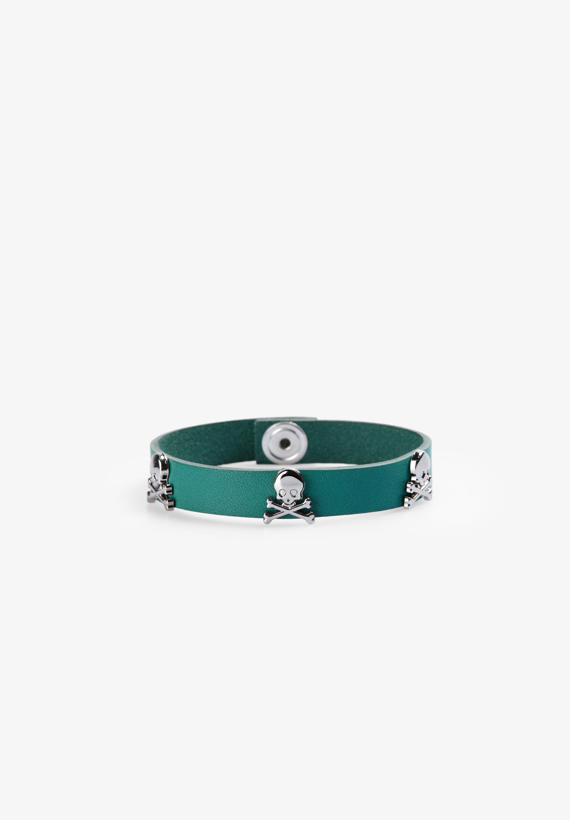 BRACELET CUIR SKULLS