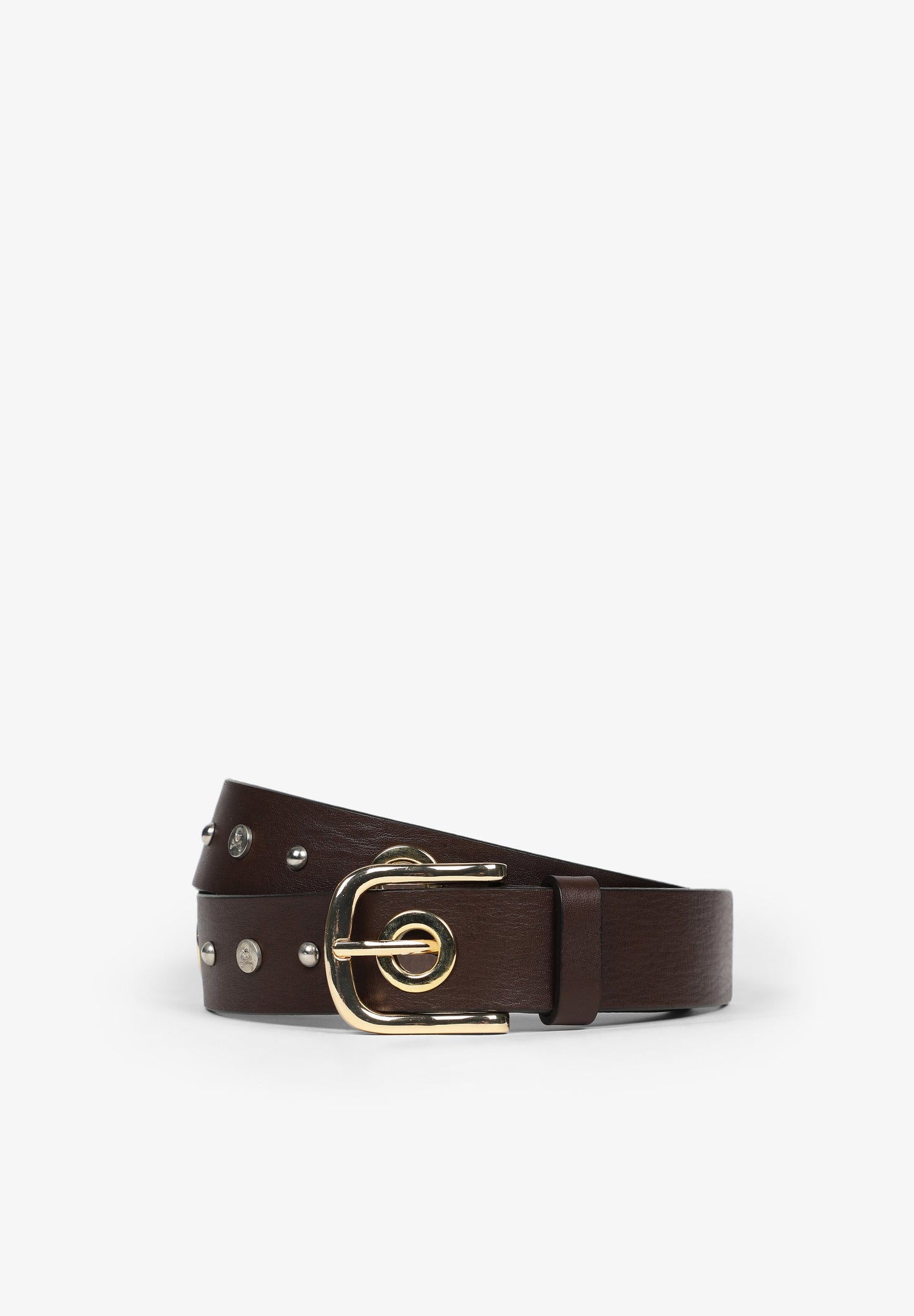 CEINTURE CUIR DÉTAILS DORÉS