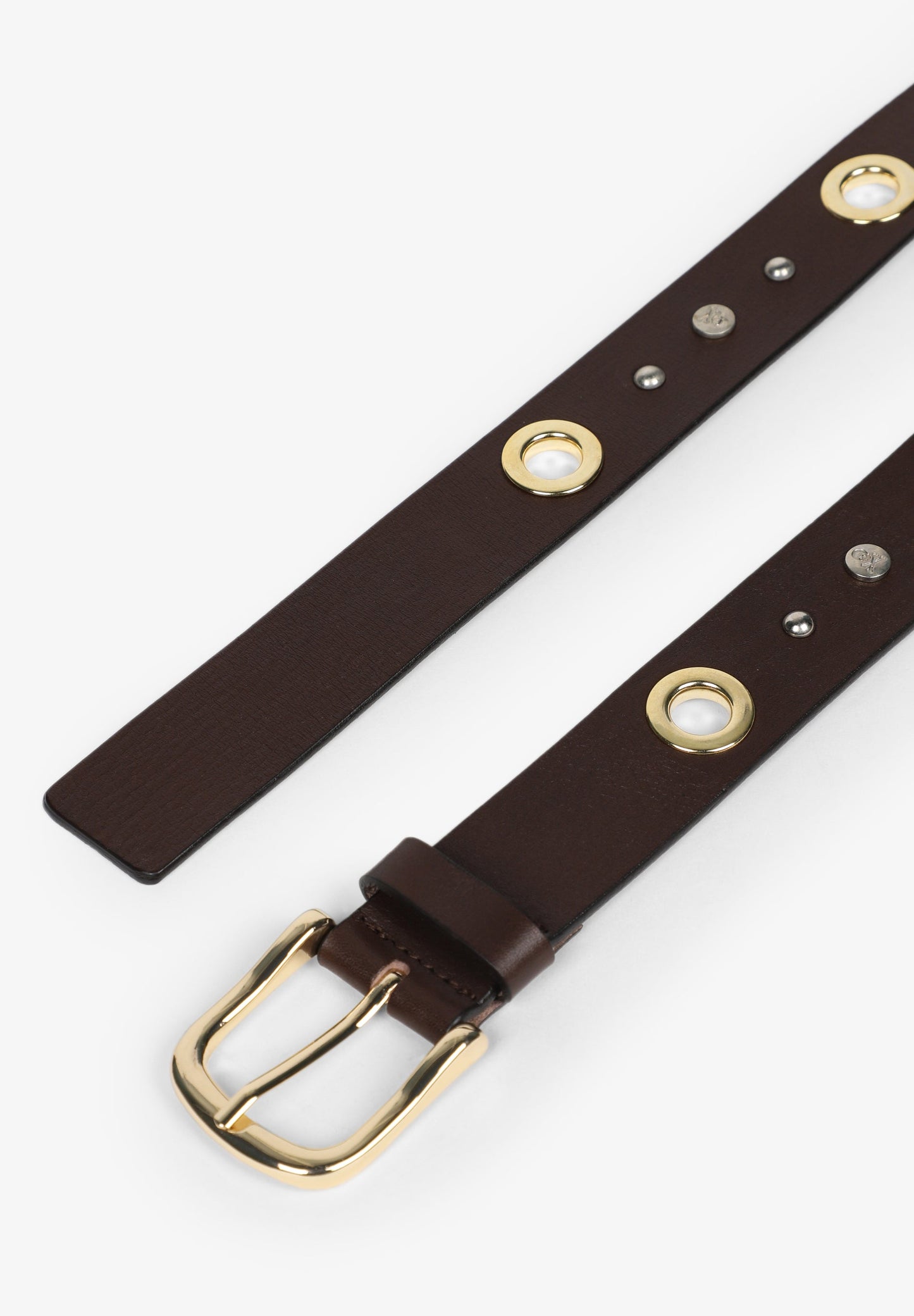 CEINTURE CUIR DÉTAILS DORÉS