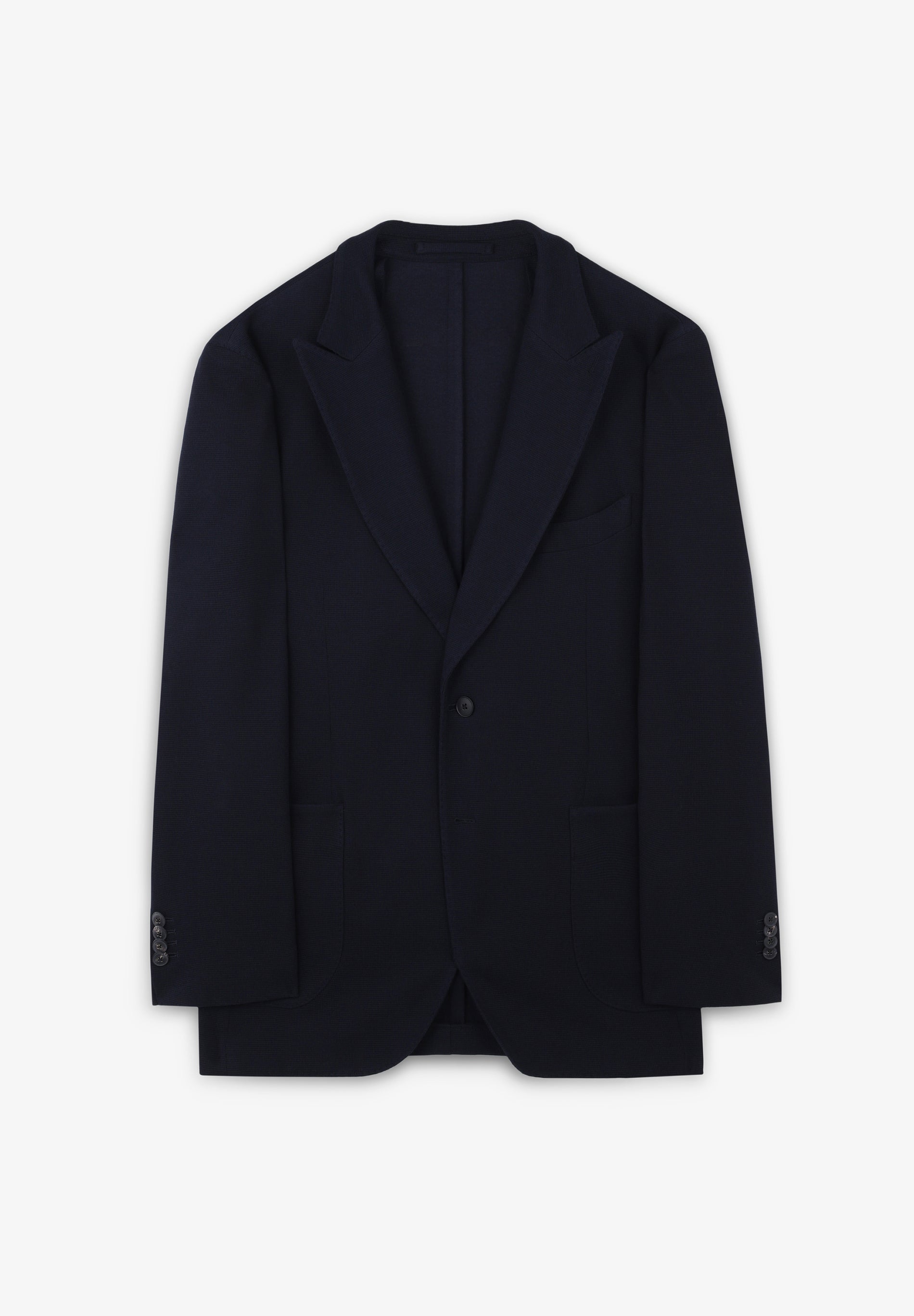 PREMIUM COTTON BLAZER WITH PEAKED LAPEL COLLAR