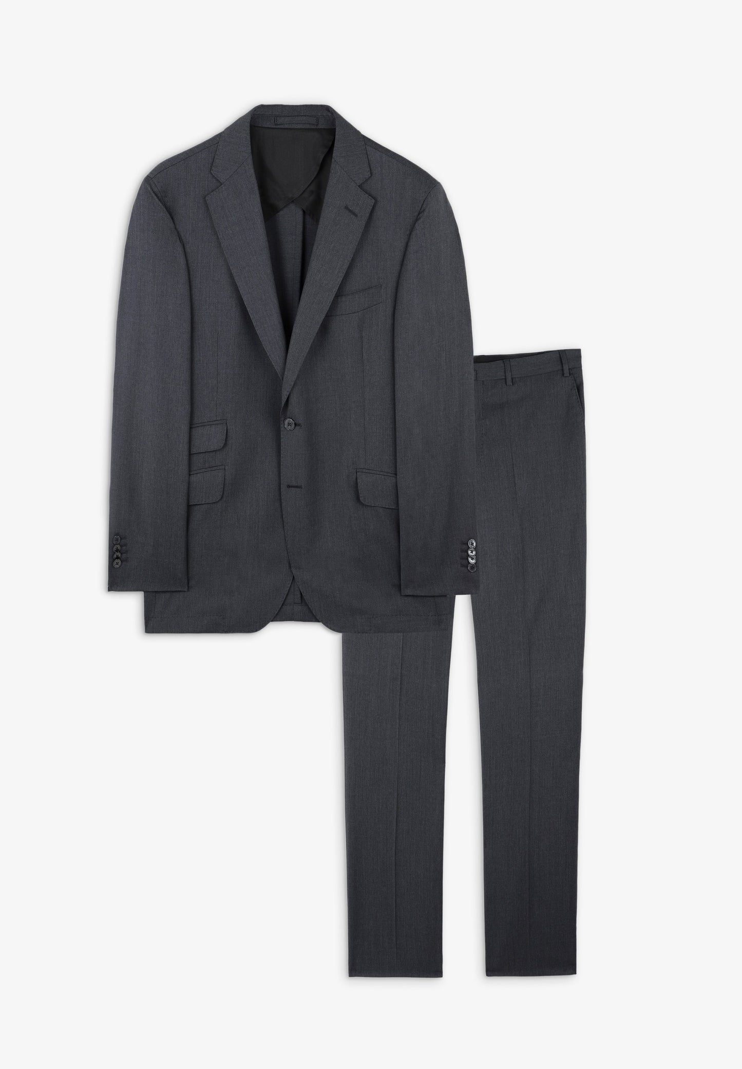 GREY WOOL STRUCTURE SUIT