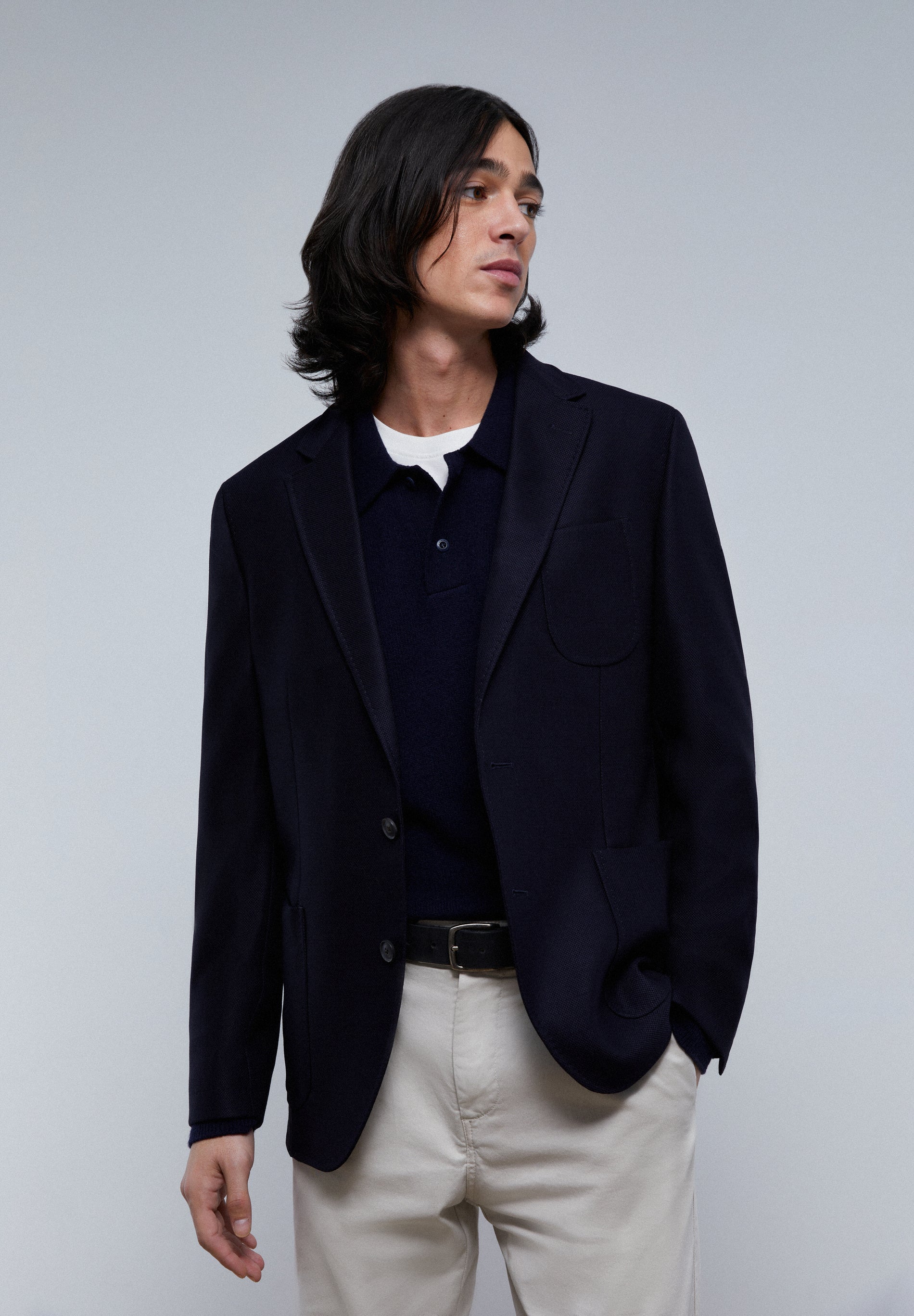 SEMI-STRUCTURED WOOL BLAZER