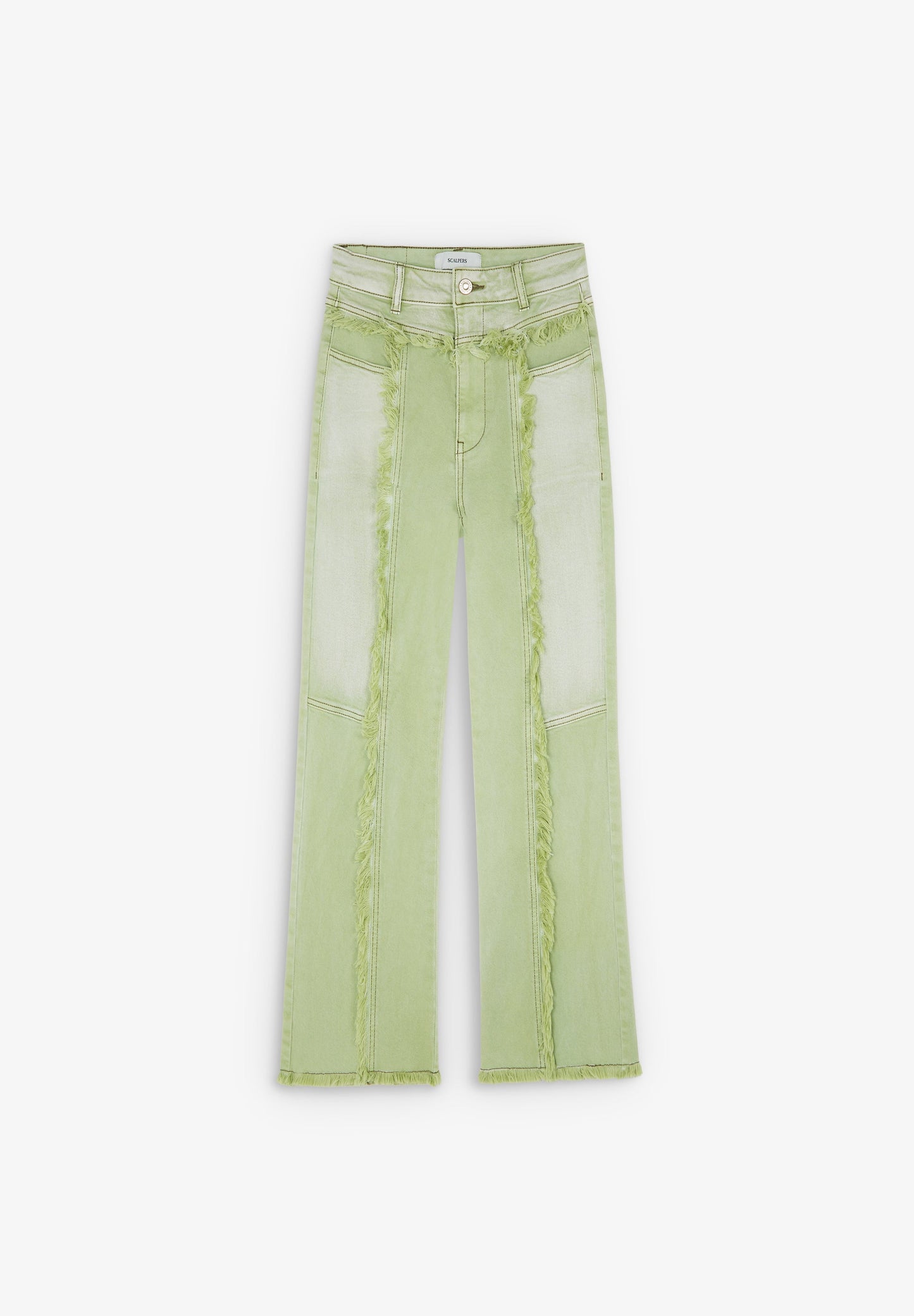 ANKLE FLARE FRAYED EDGE JEANS