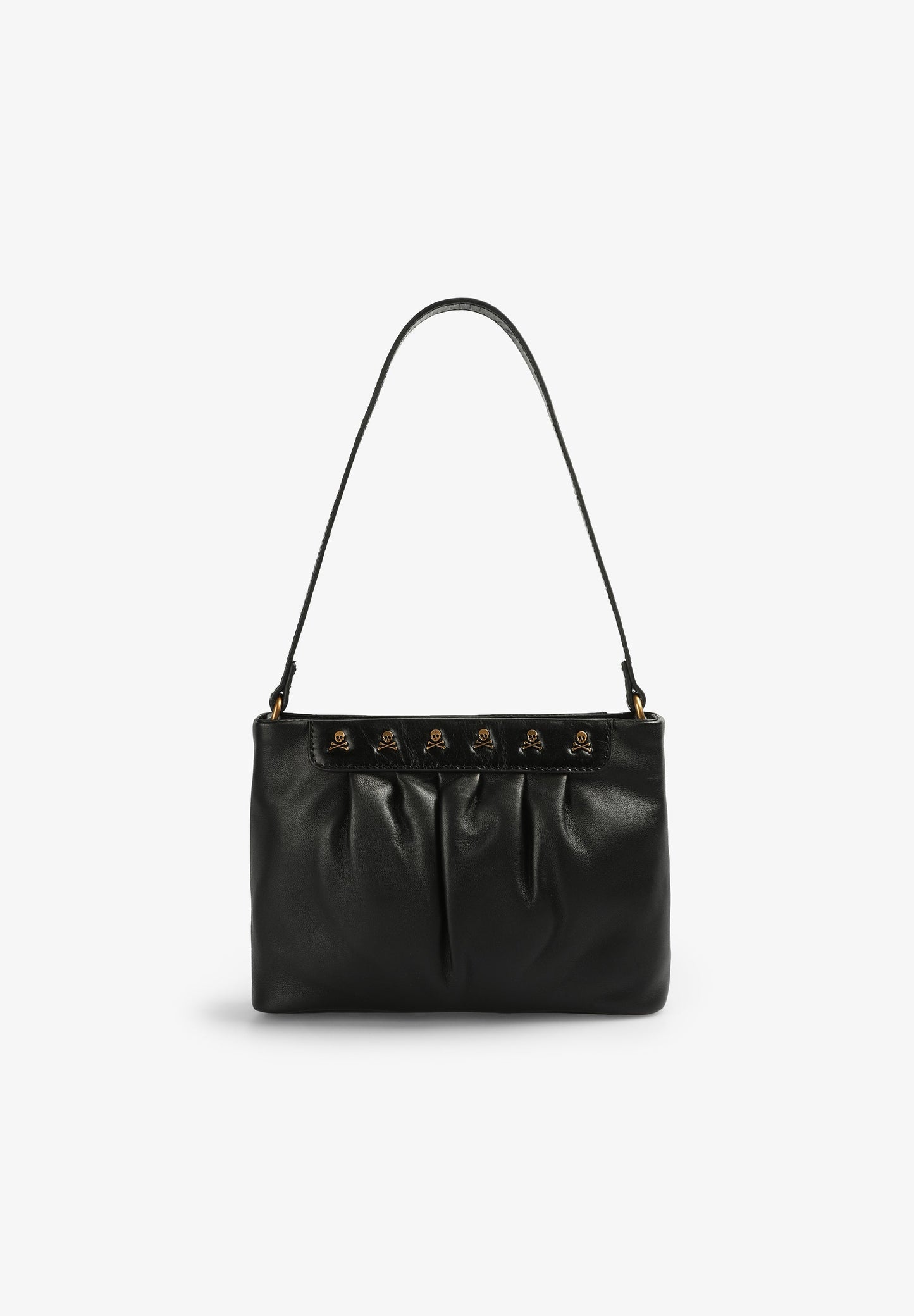 LEATHER BAG WITH SKULL DETAIL
