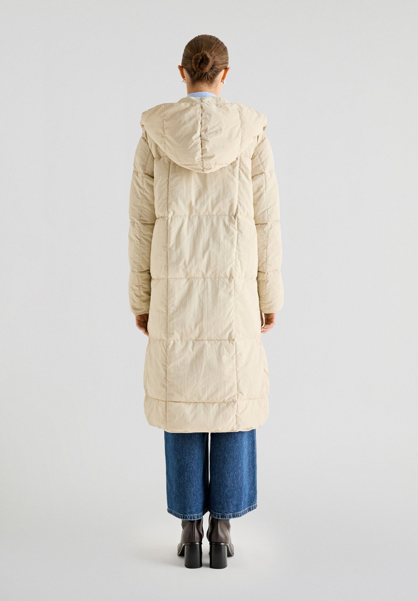 BOW HOODIE PUFFER COAT