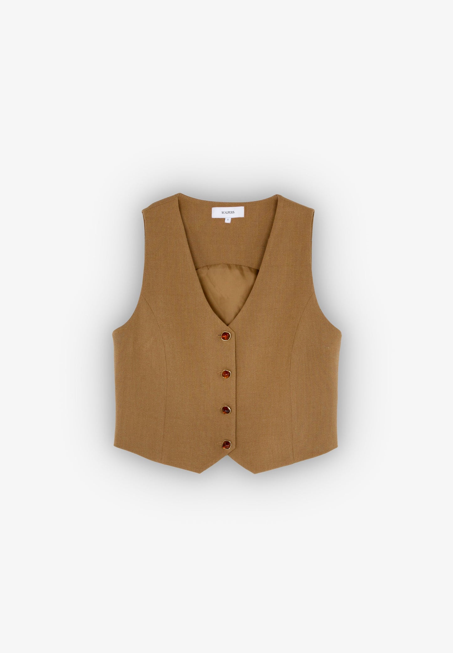 CARAMEL BUTTON VEST