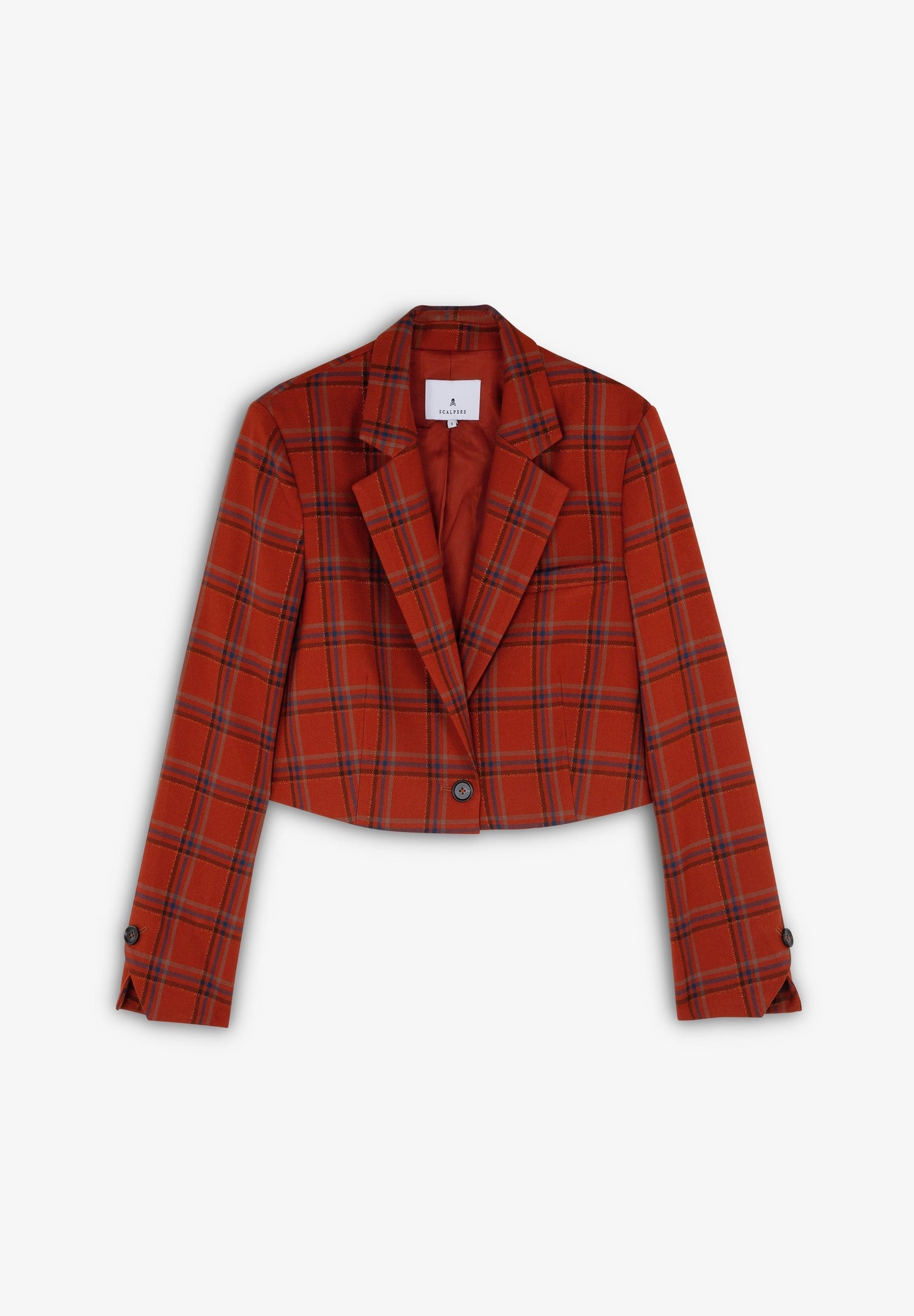 TERRACOTTA CHECK BLAZER