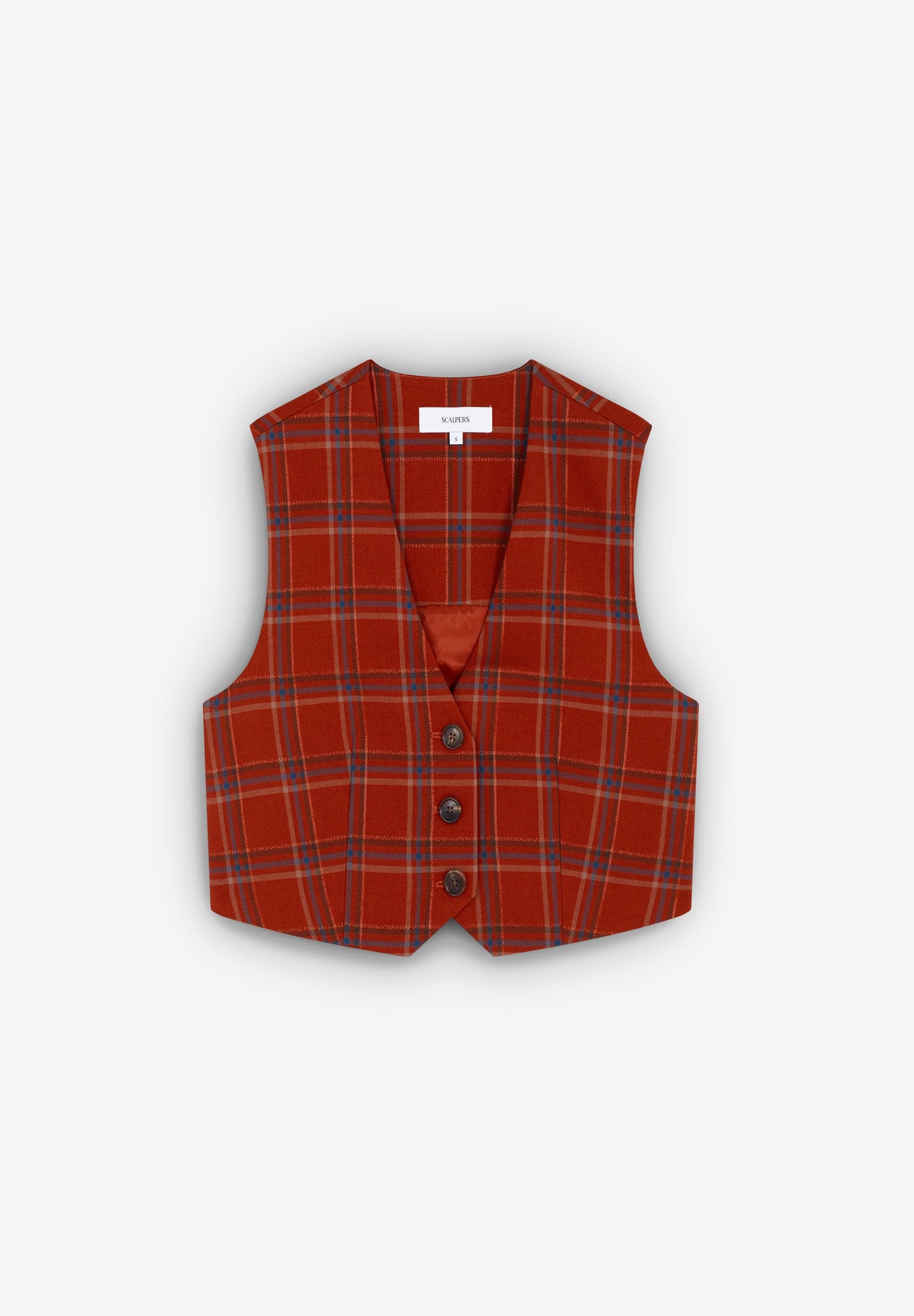 TERRACOTTA CHECK VEST