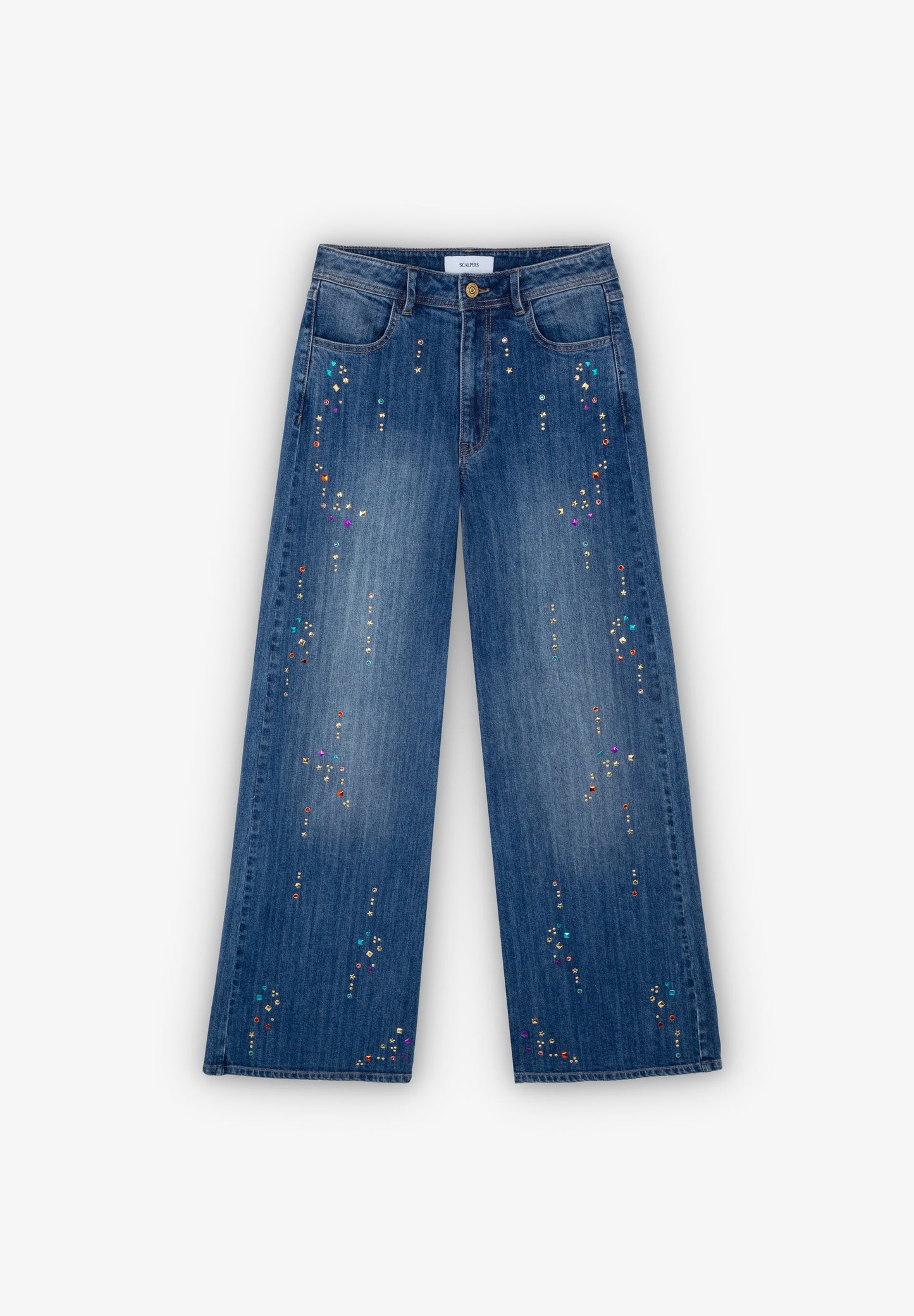 STRASS MULTICOLOR DENIM PANT