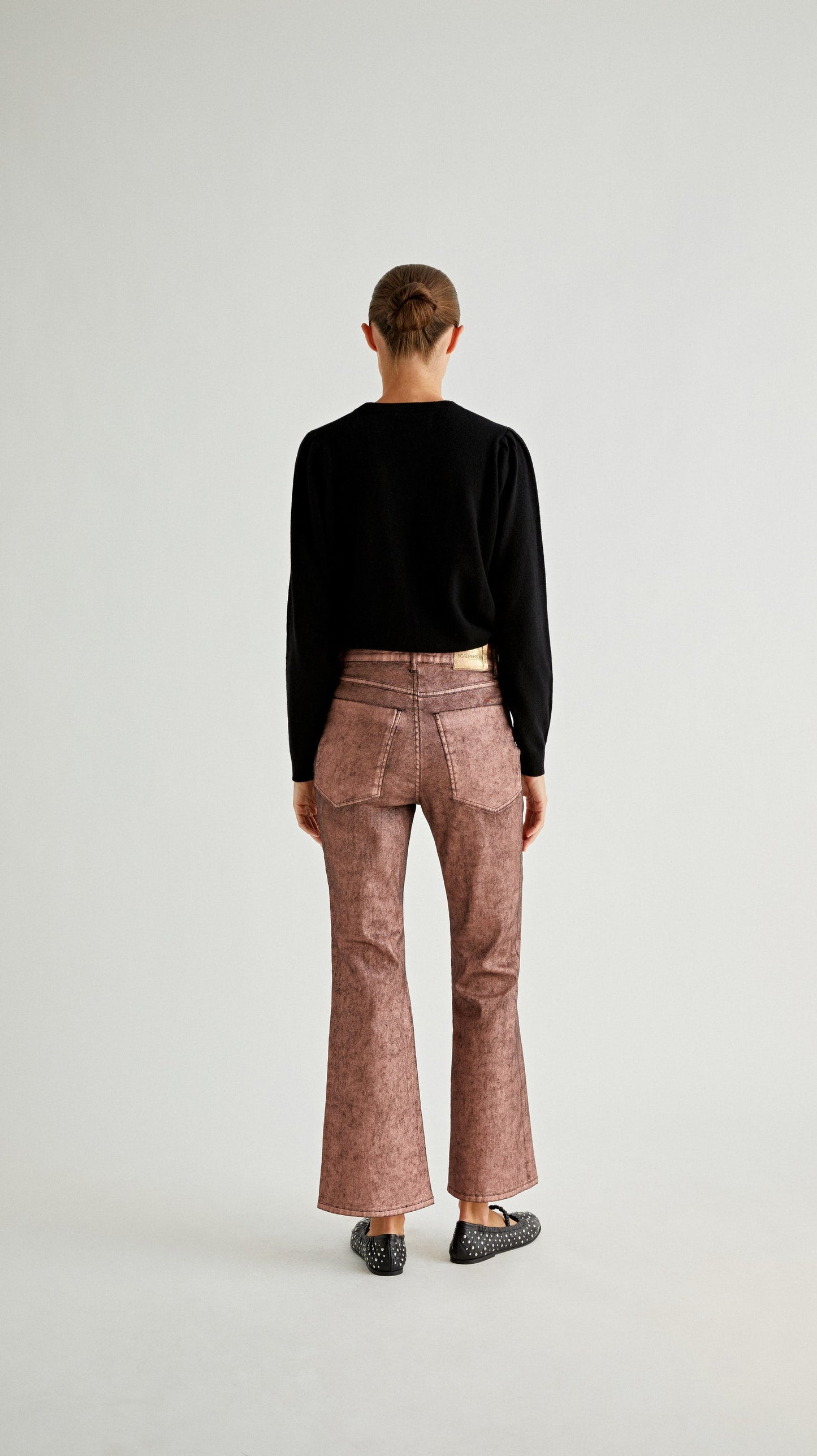 FOIL ANKLE FLARE JEANS