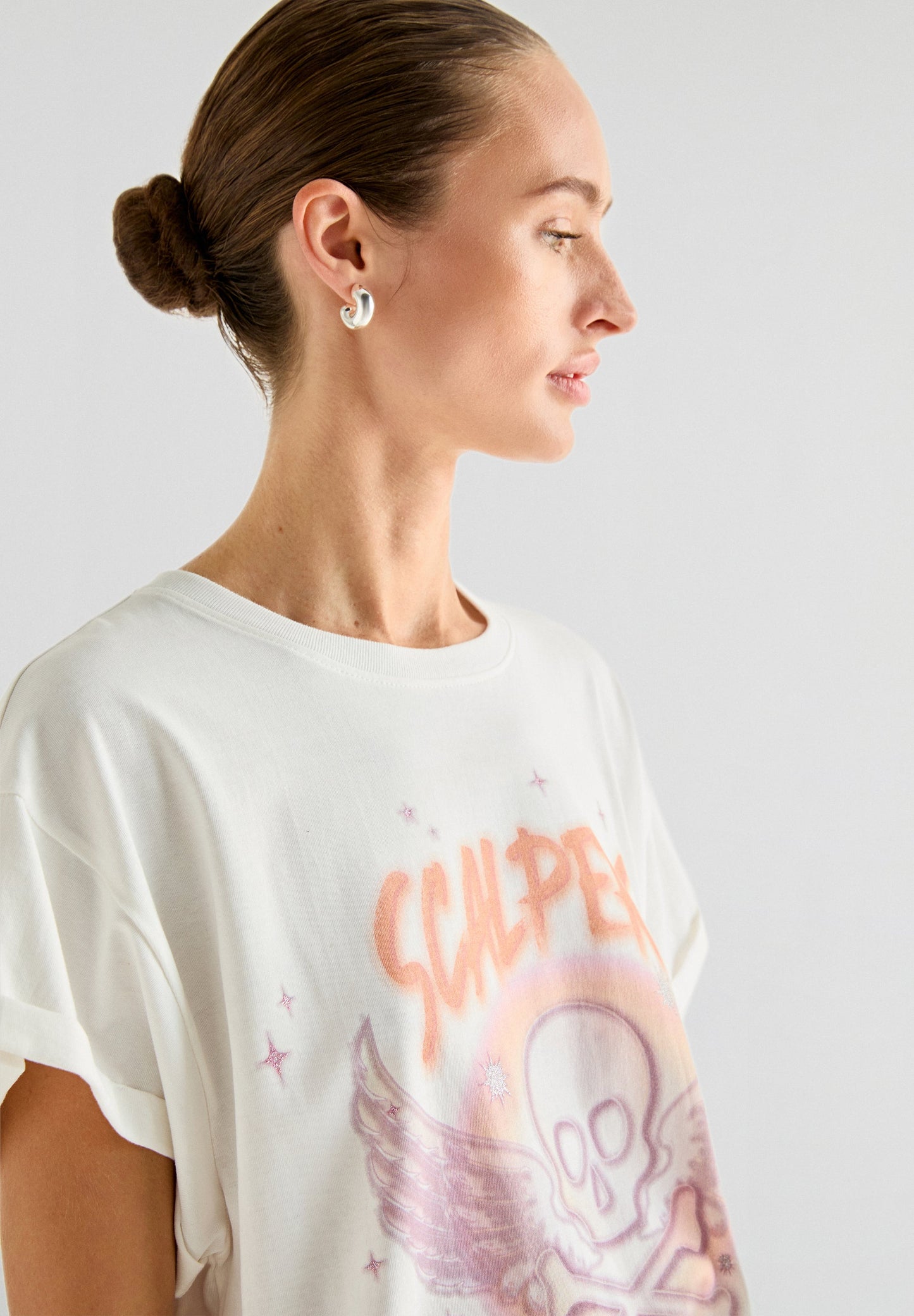 T-SHIRT CRÂNE EN SPRAY