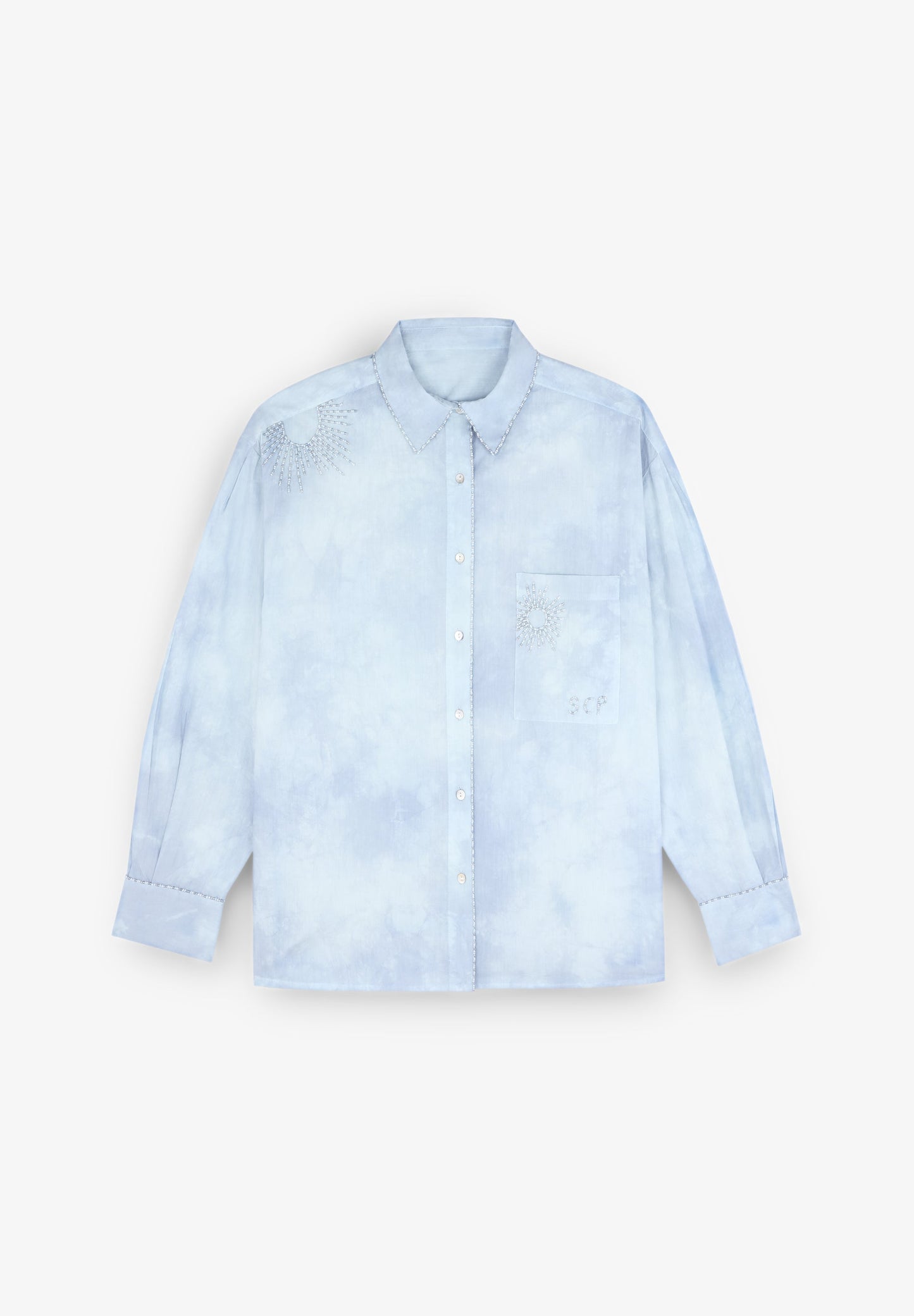 EMBROIDERED TIE-DYE SHIRT