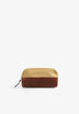 TOILETRY BAG WITH LEATHER DETAIL
