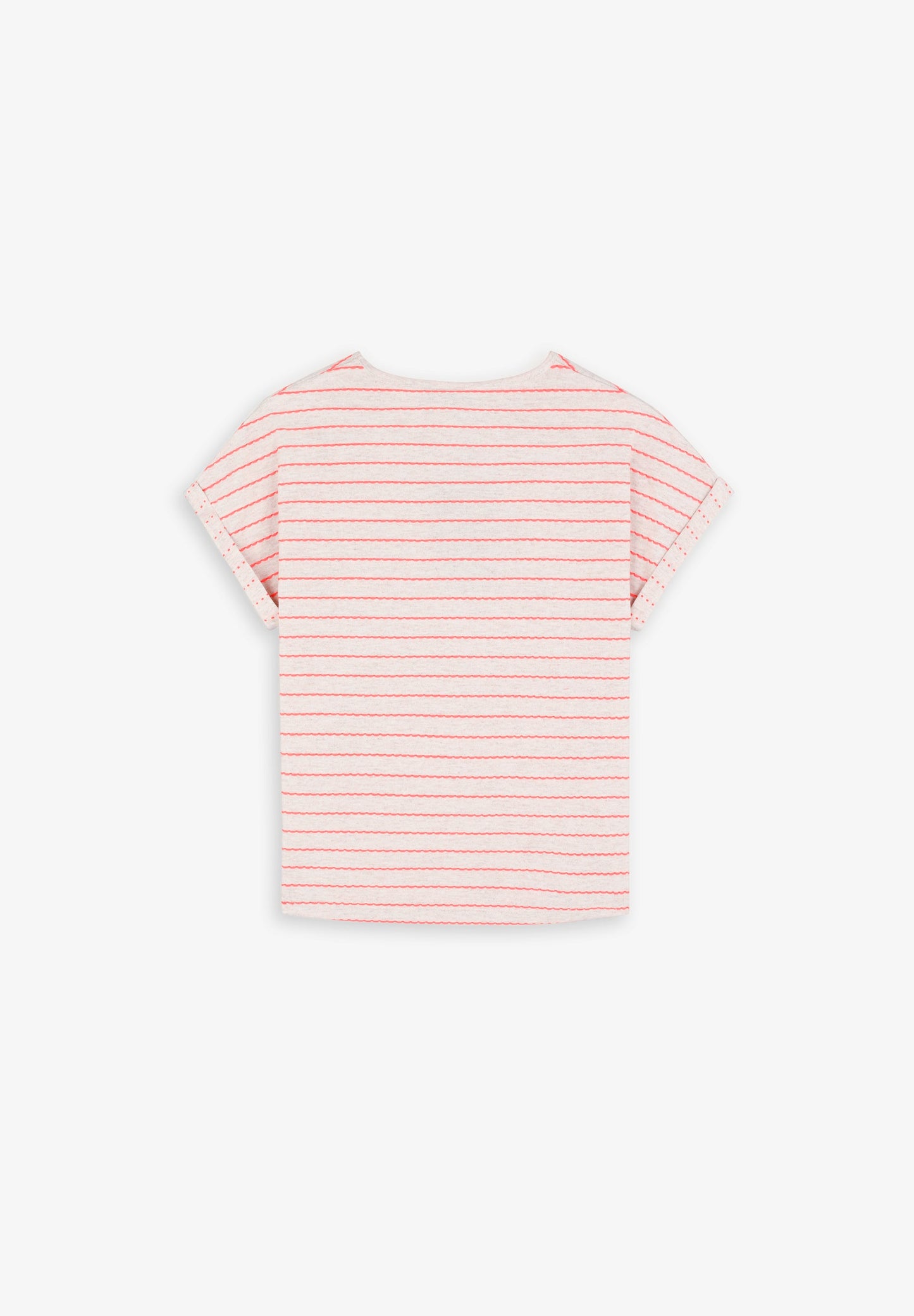 T-SHIRT WITH WOVEN NEON STRIPES