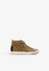 ANIMAL PRINT HIGH-TOP SNEAKERS