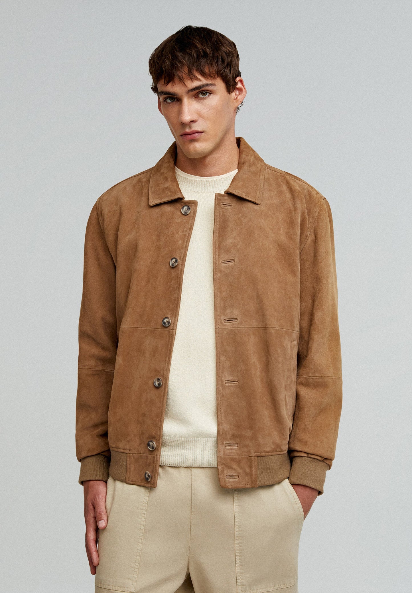 BLOUSON BOMBER EN DAIM