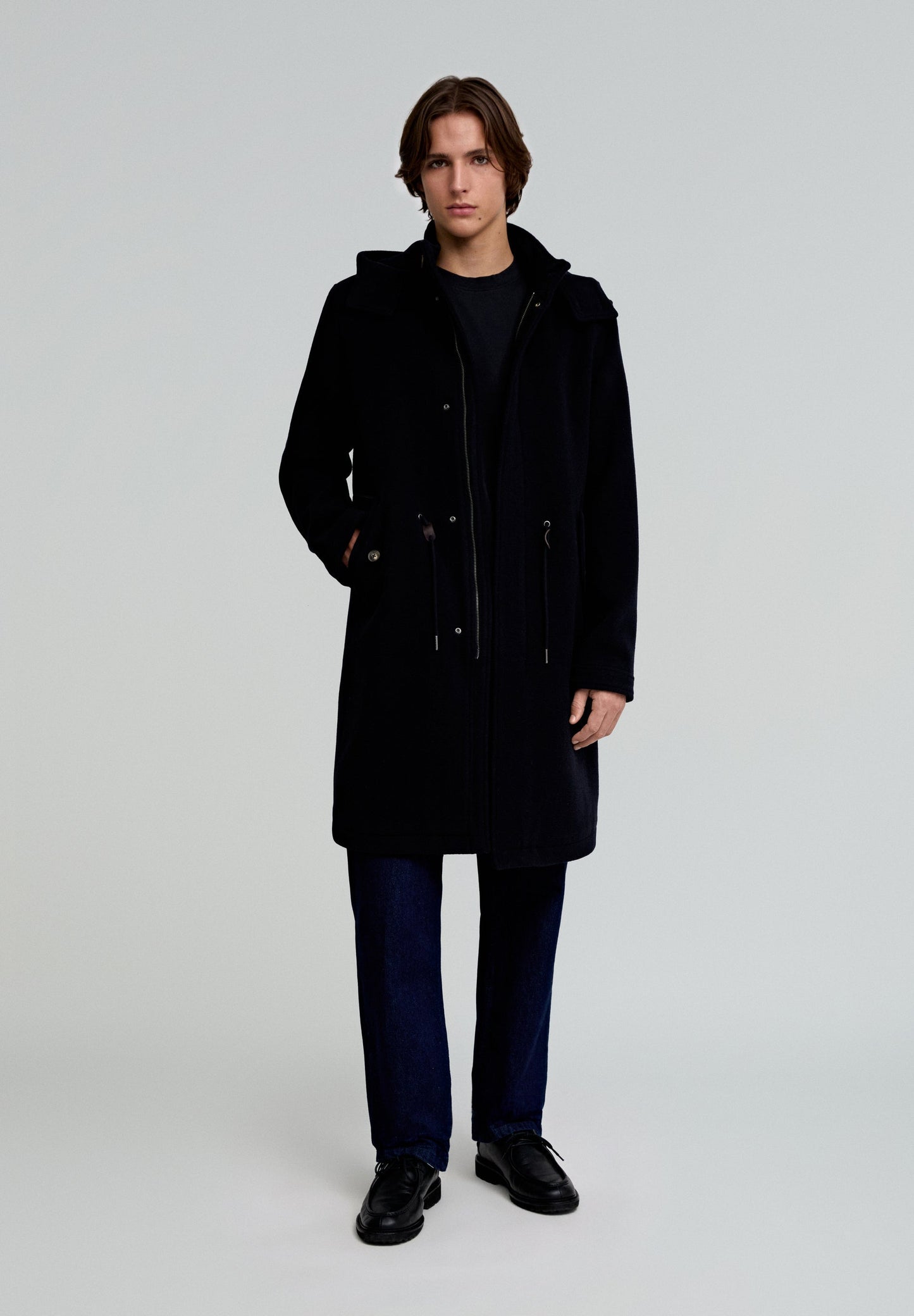 WOOL BLEND TRENCH PARKA