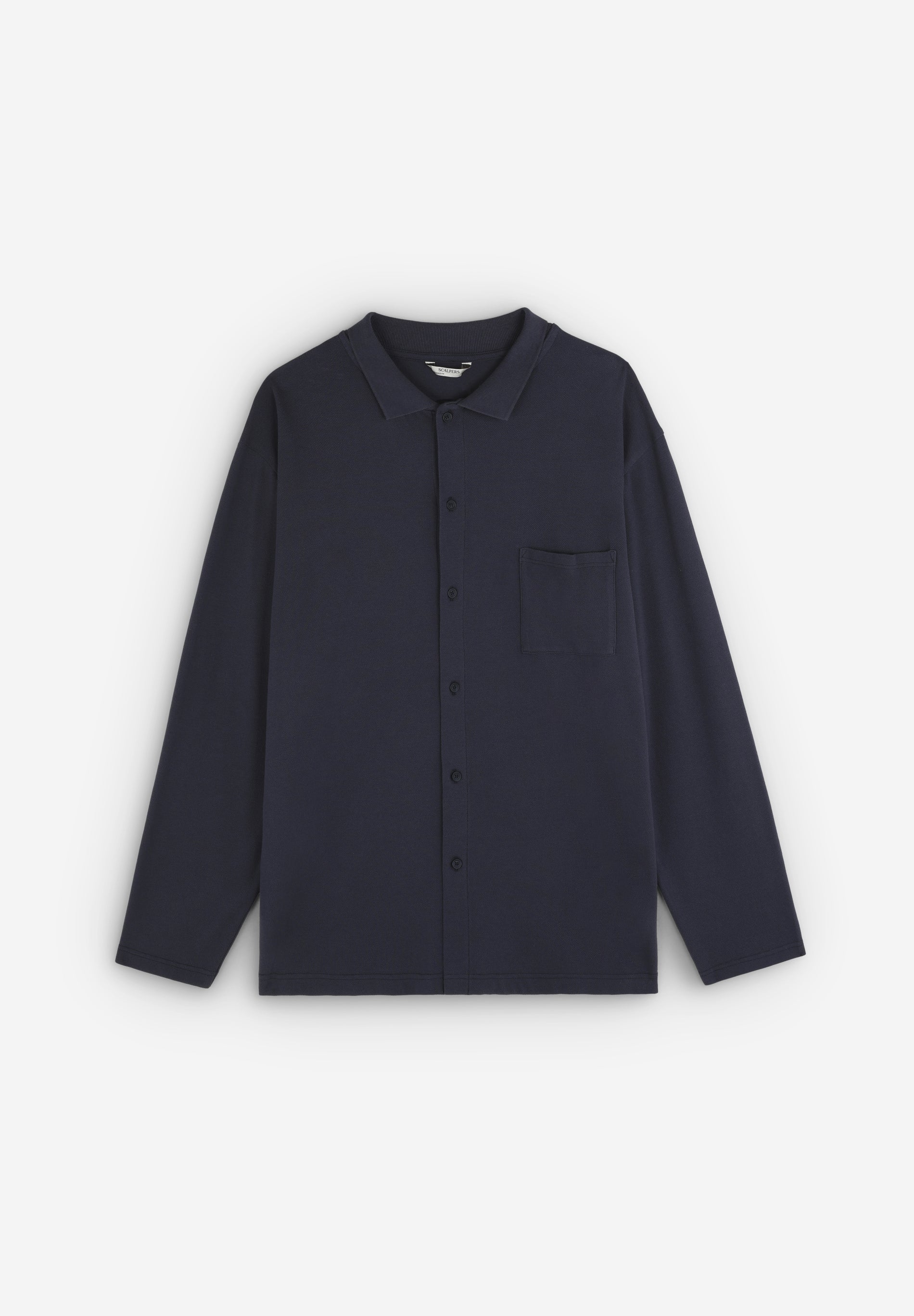 PIQUE CARDIGAN LS POLO