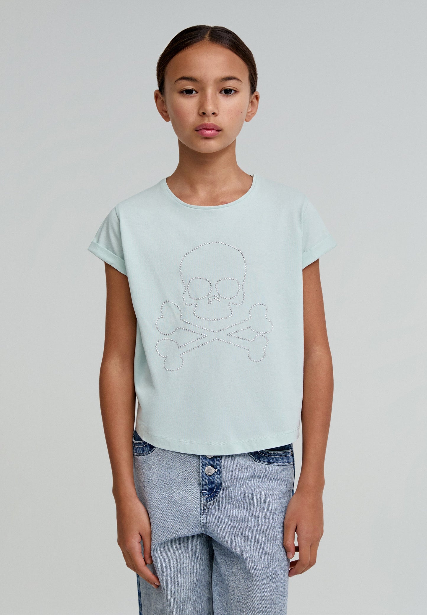 T-SHIRT CRÂNE BRILLANT POUR FILLE