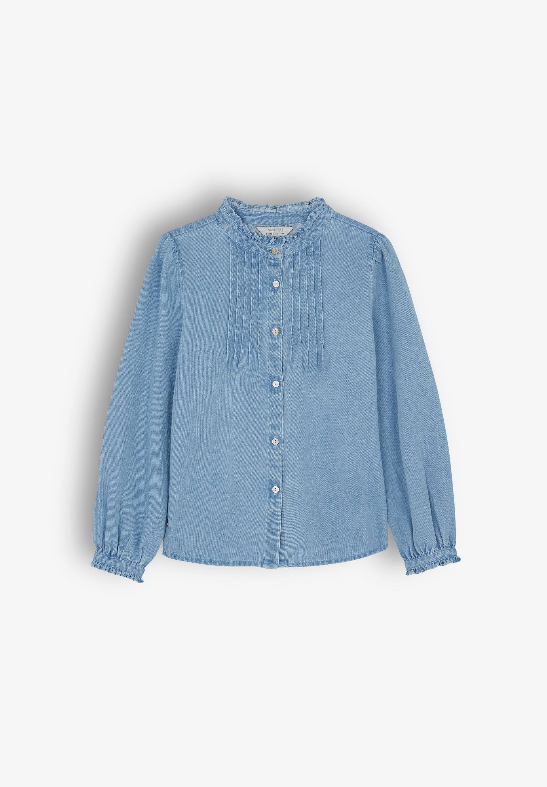 DENIM PLEAT BLOUSE GIRLS