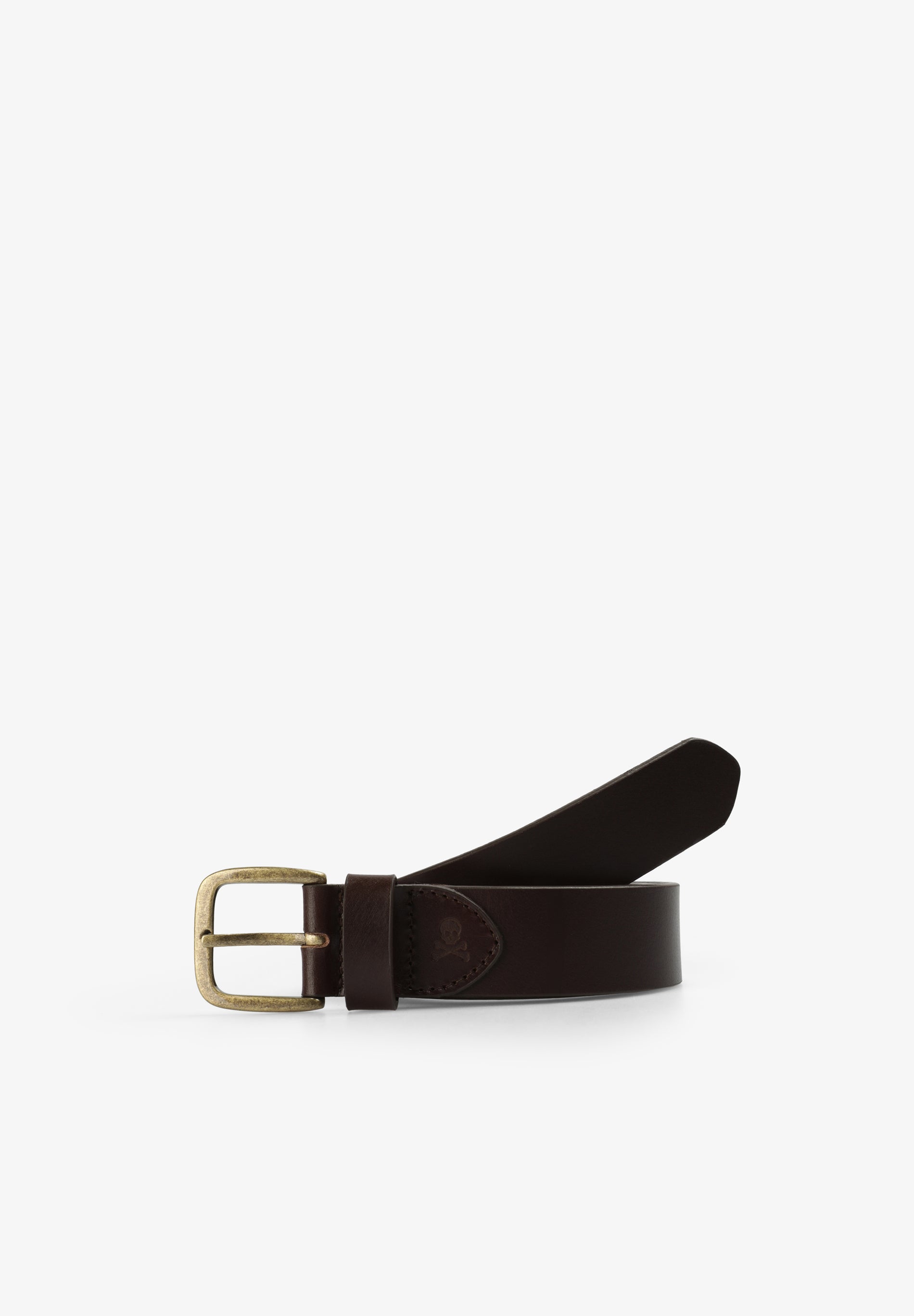 LEATHER BELT WITH SKULL