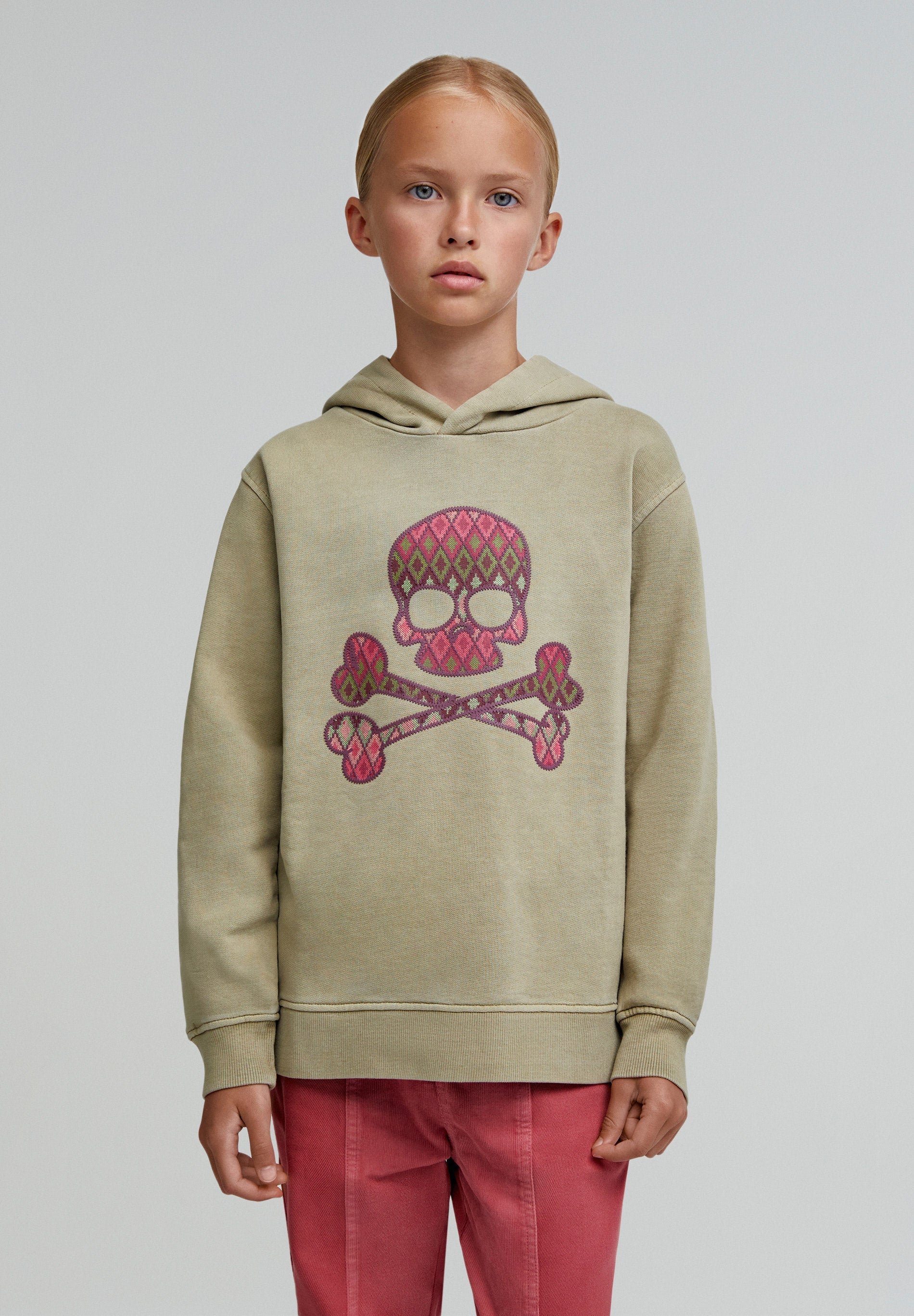 Sweat à capuche KILIM SKULL pour filles