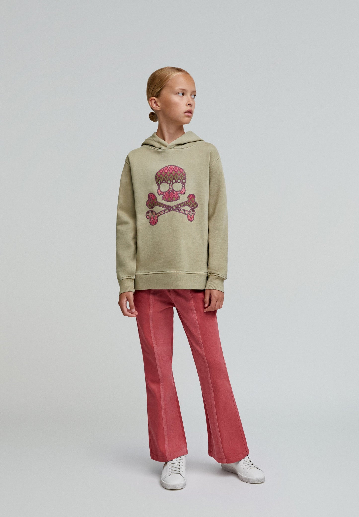 Sweat à capuche KILIM SKULL pour filles