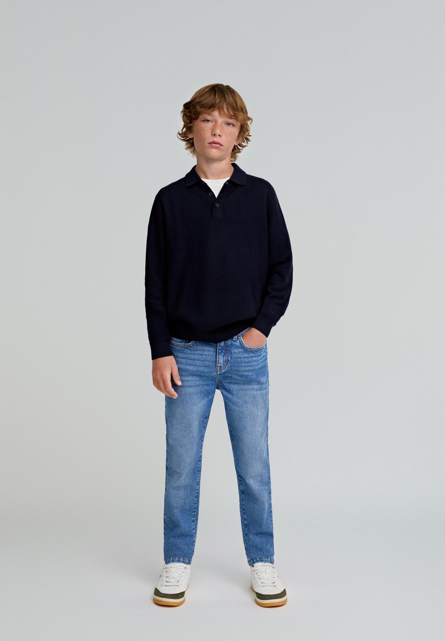 POLO SHIRT-STYLE SWEATER