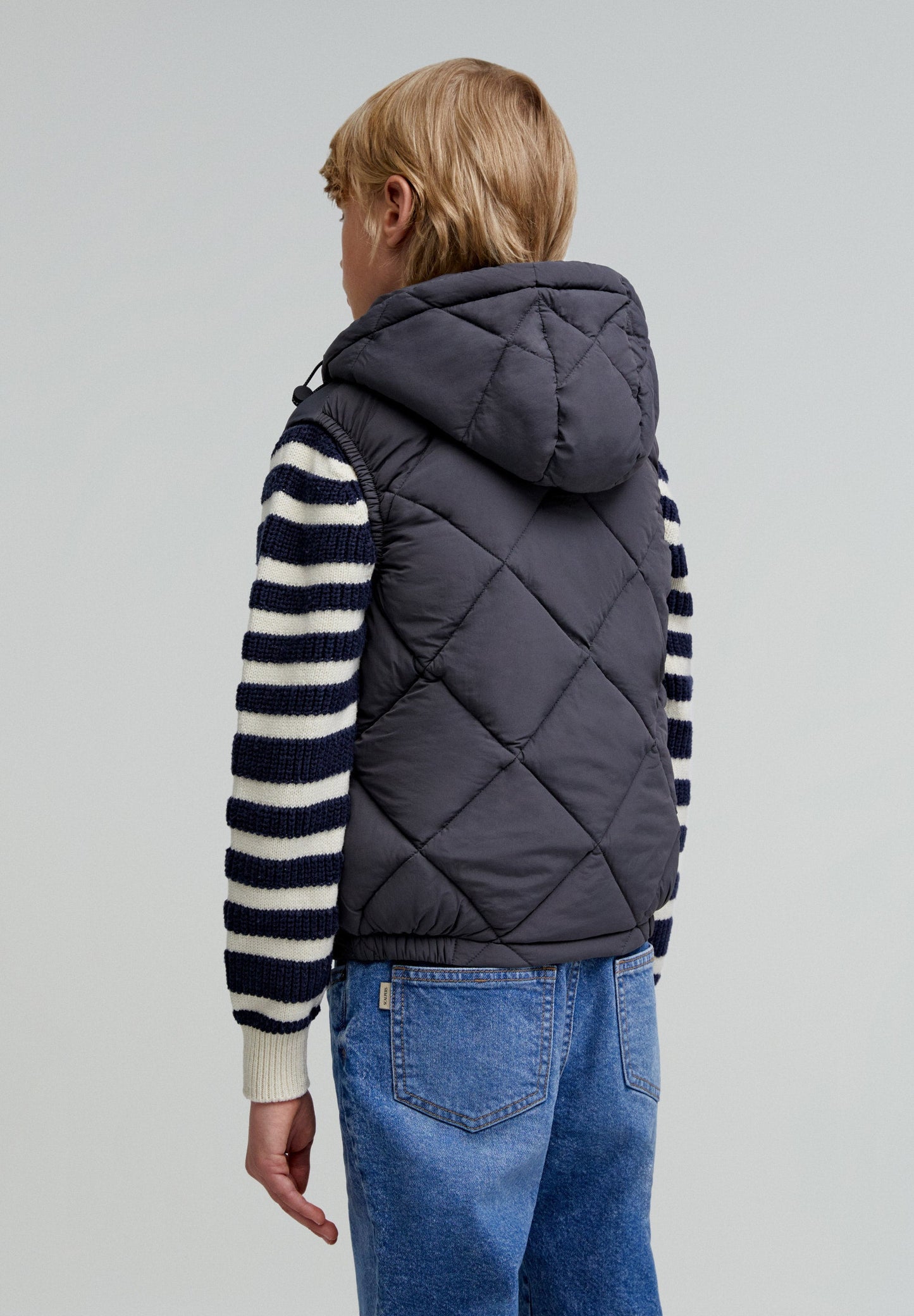 QUILTED GILET WITH HOOD