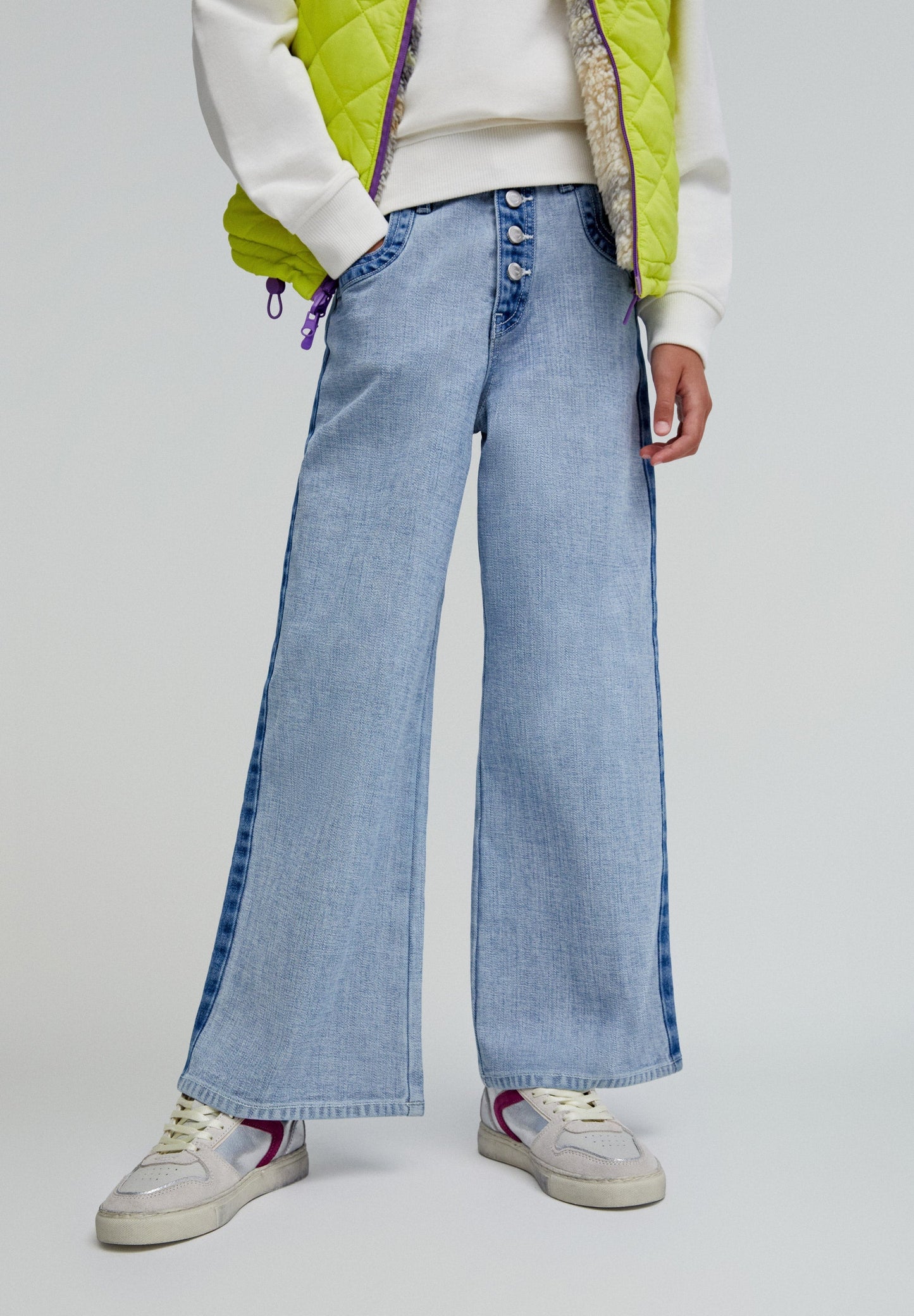 JEANS CULOTTE BICOLOR