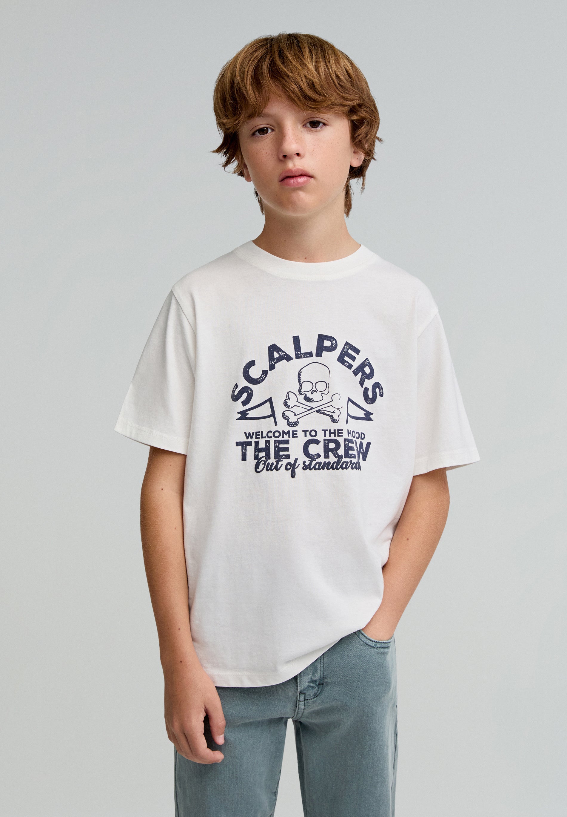 T-SHIRT WITH SCALPERS CREW LOGO