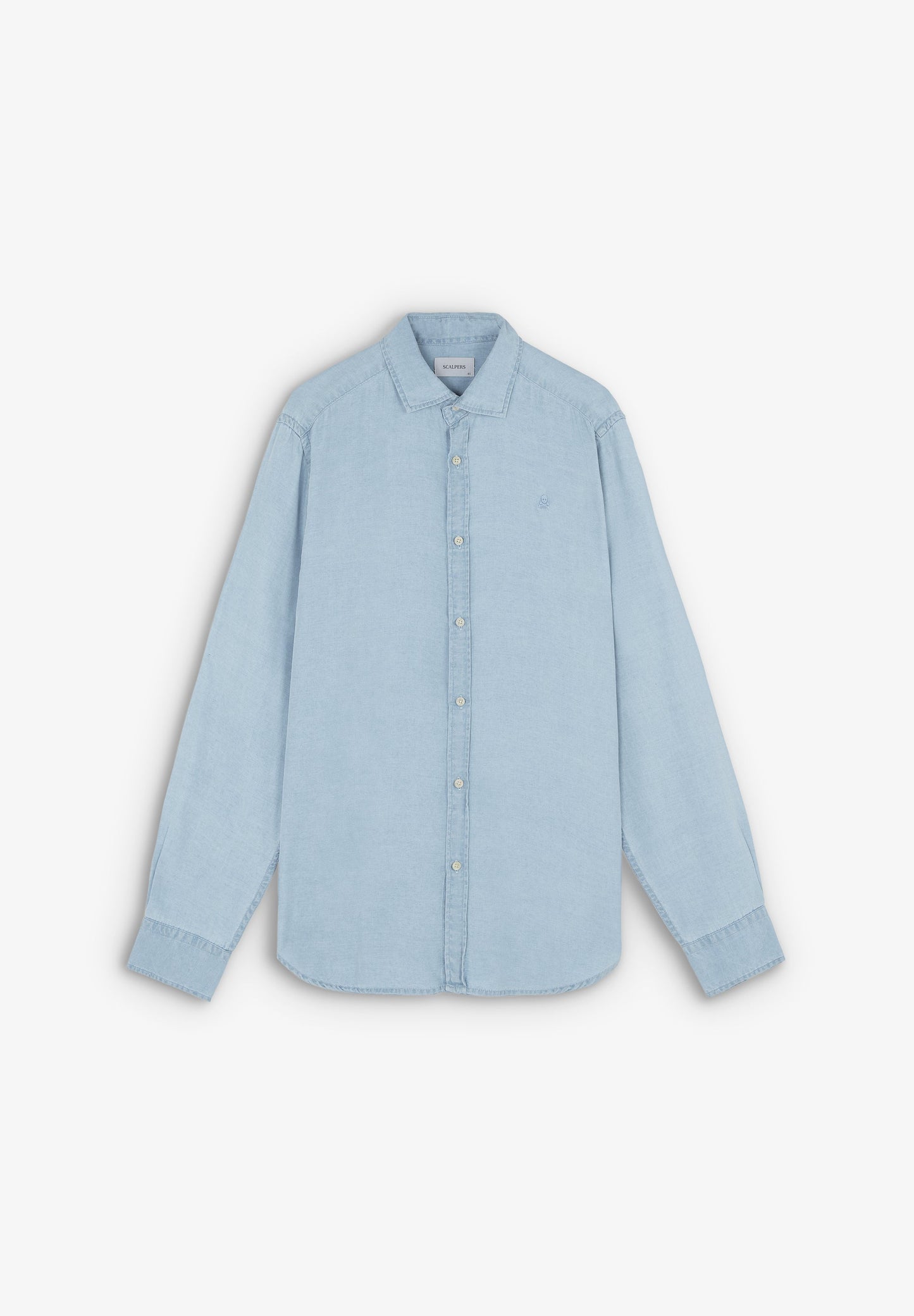 CONTRAST DENIM SHIRT WITH BUTTONS