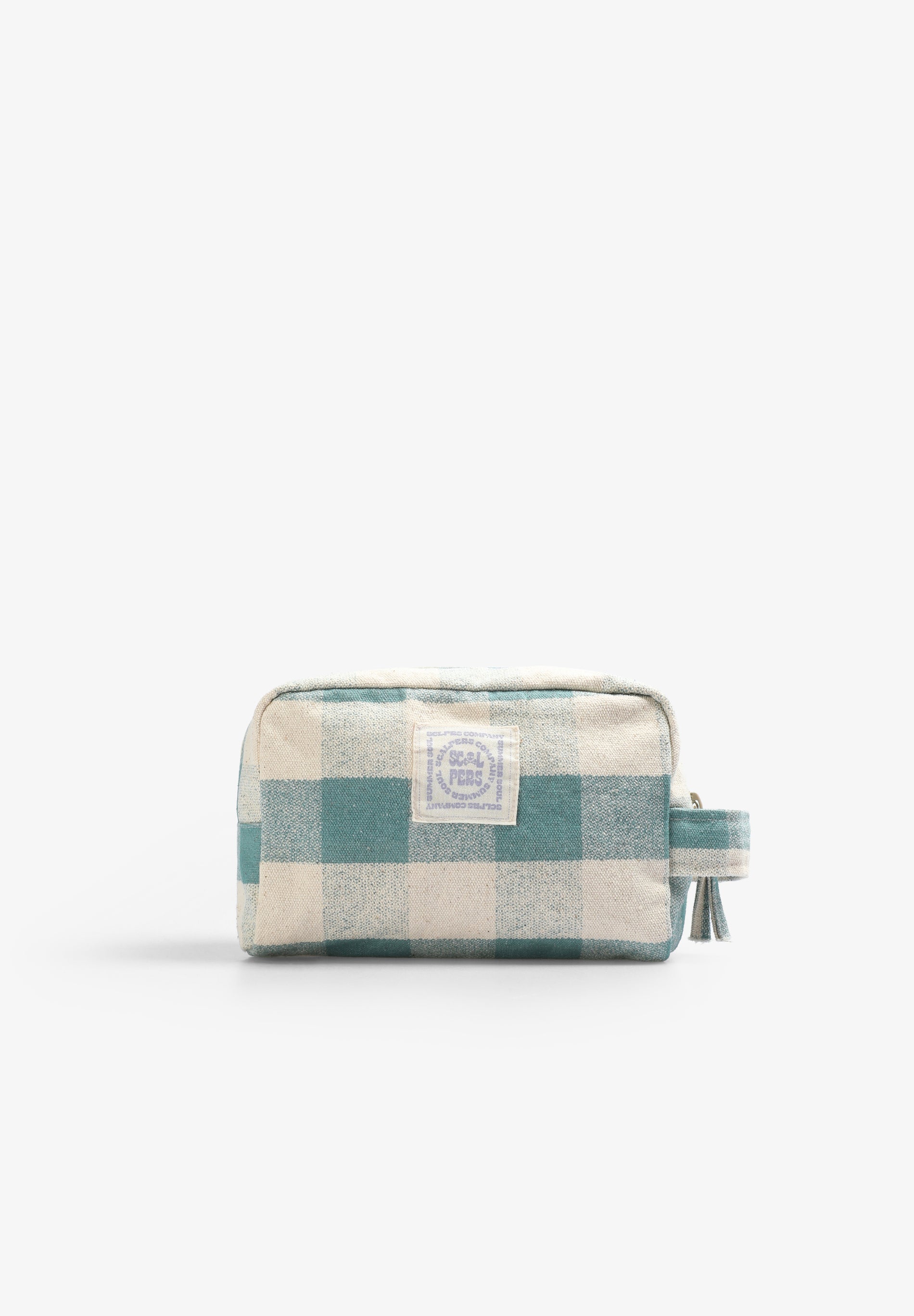 CHECK TOILETRY BAG WITH STRAP