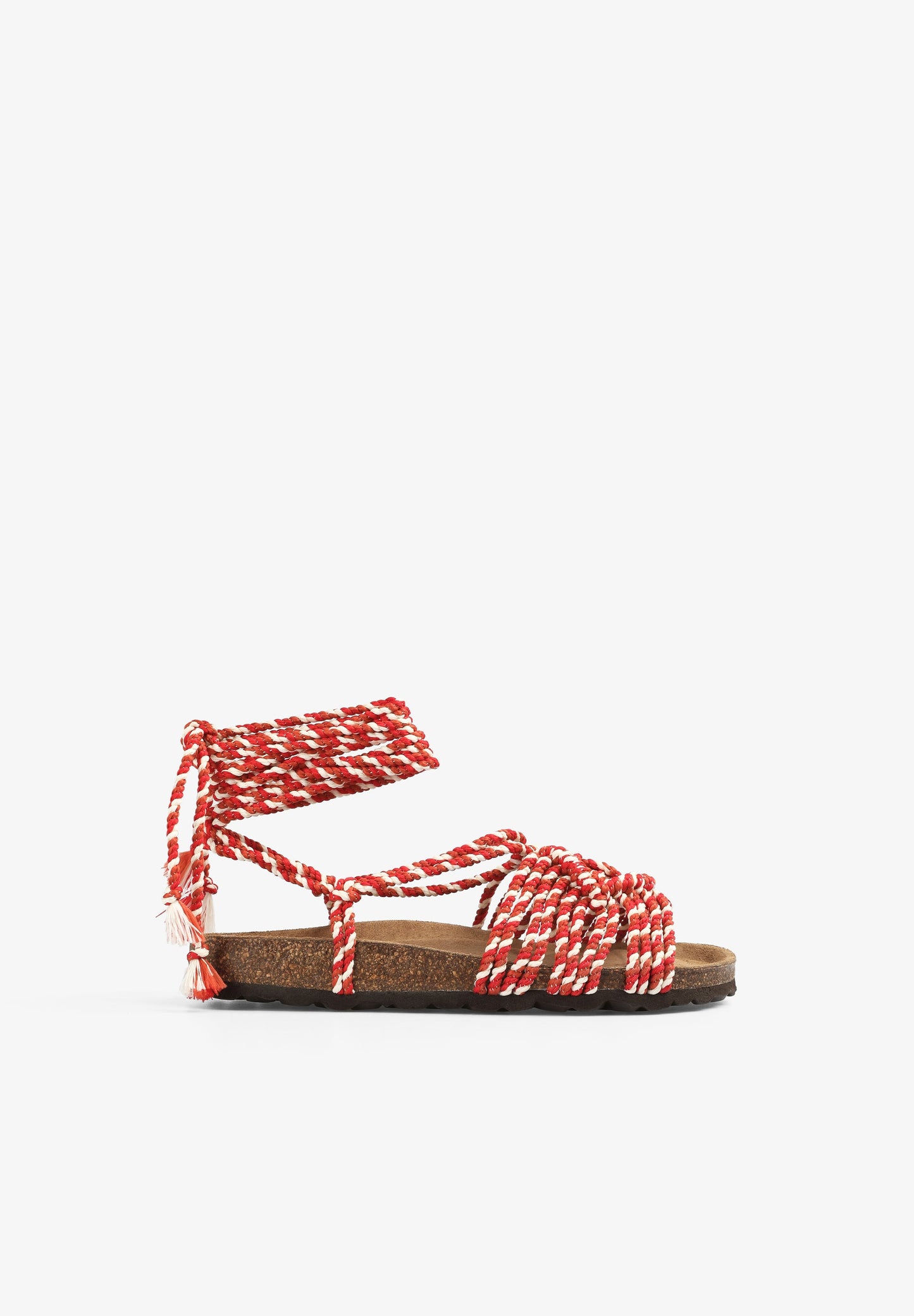 FLAT SANDALS WITH CORDS DETAIL