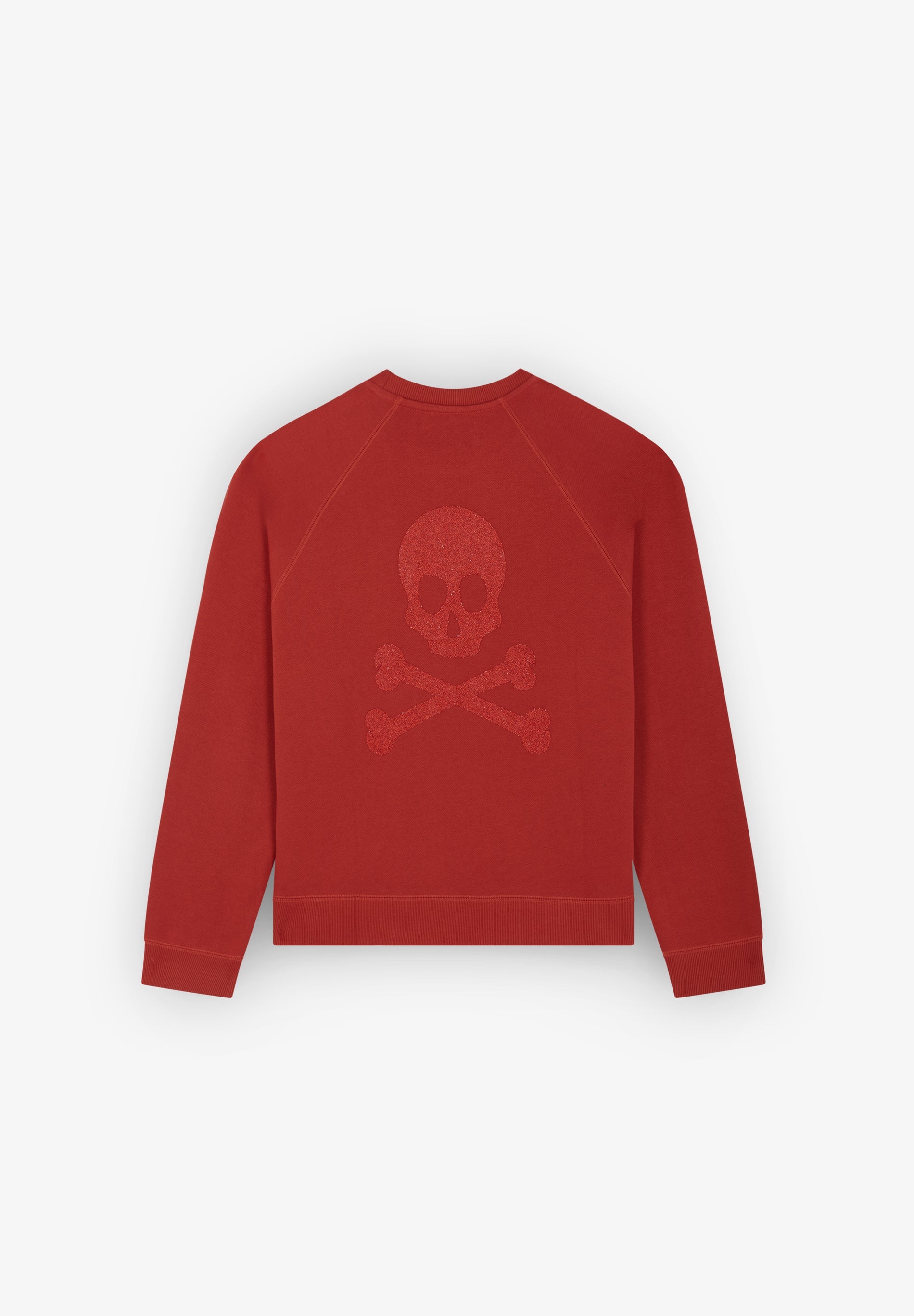 SWEATSHIRT WITH GLITTER SKULL ON THE BACK