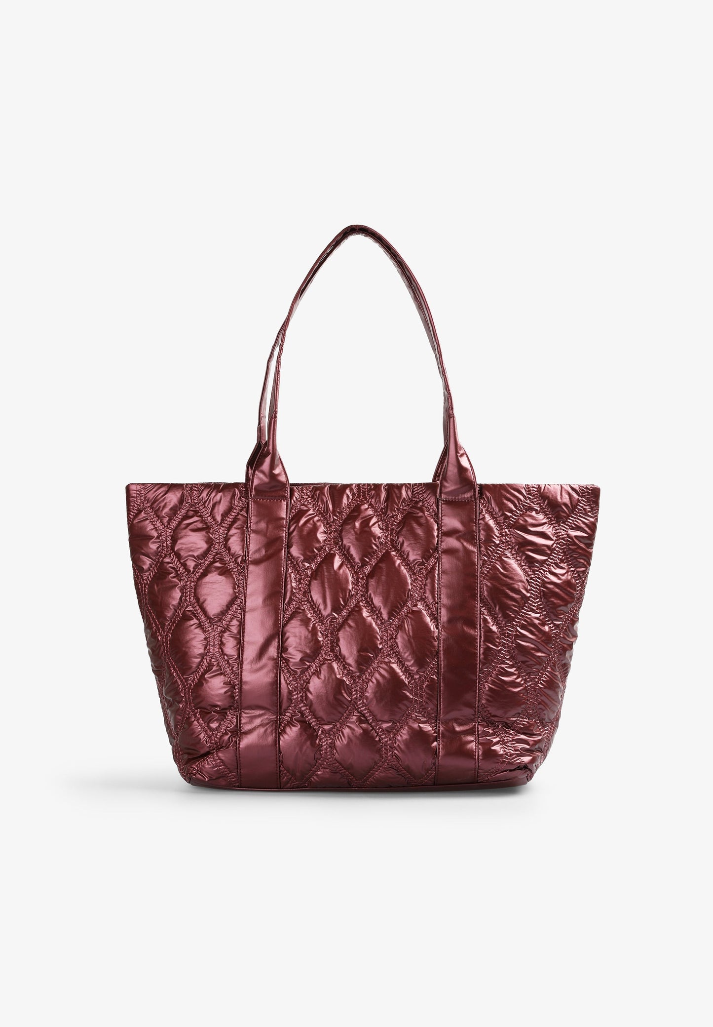 METALLIC QUILTED TOTE BAG