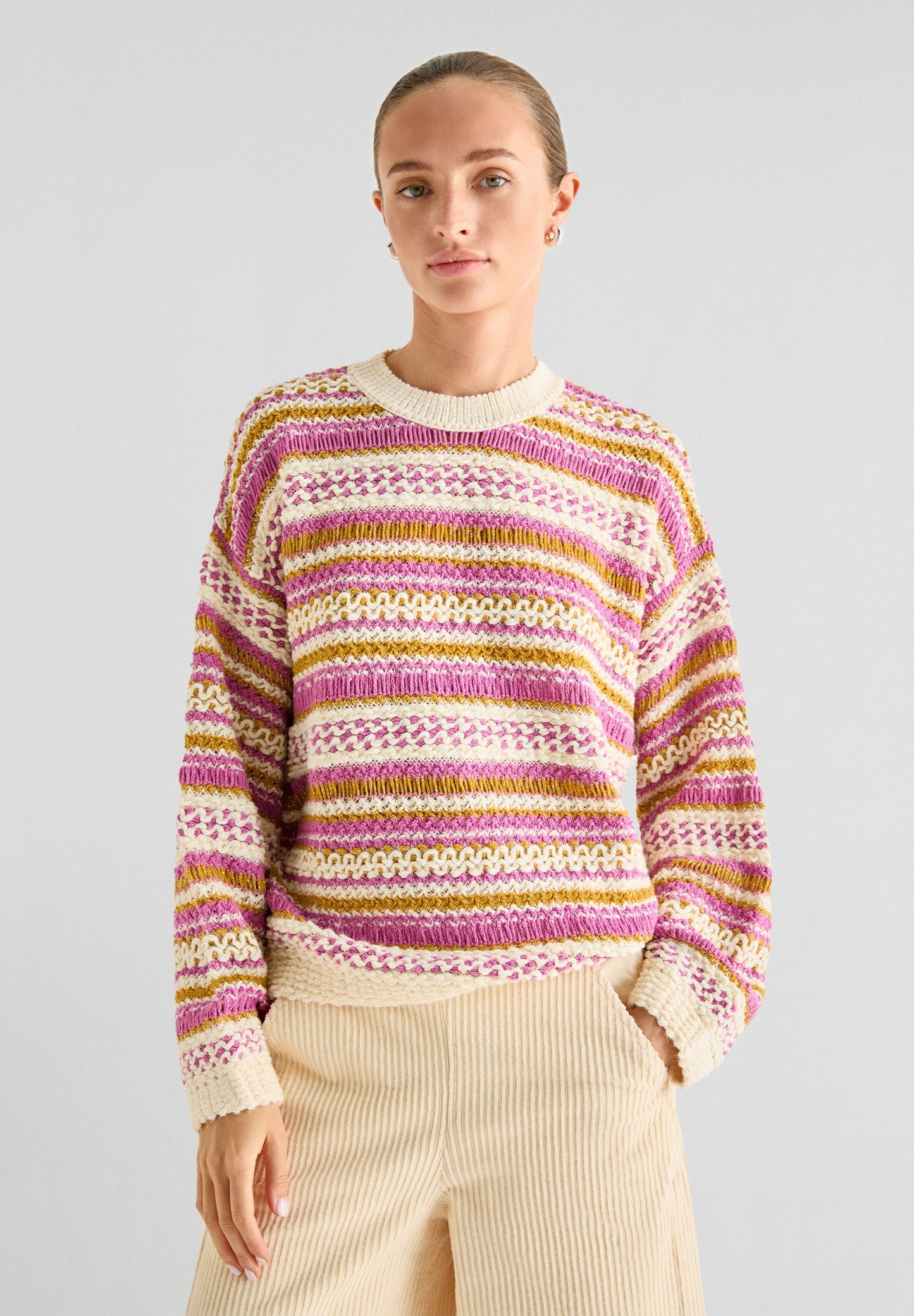 STRIPES CROCHET JUMPER