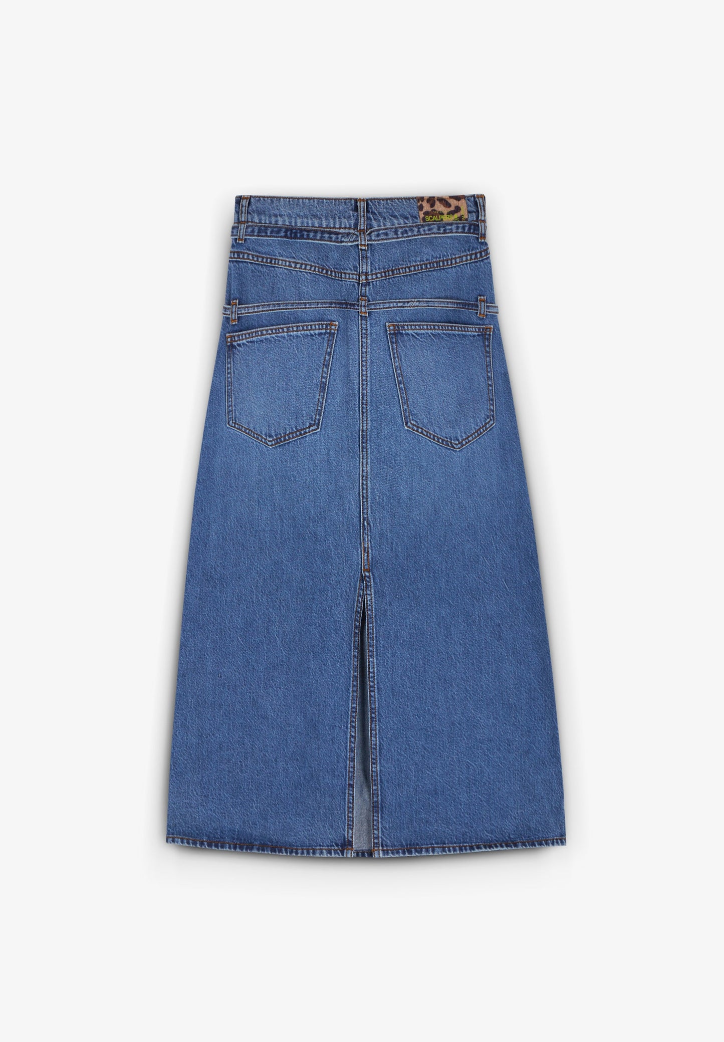 JUPE MIDI EN JEAN AVEC NŒUDS