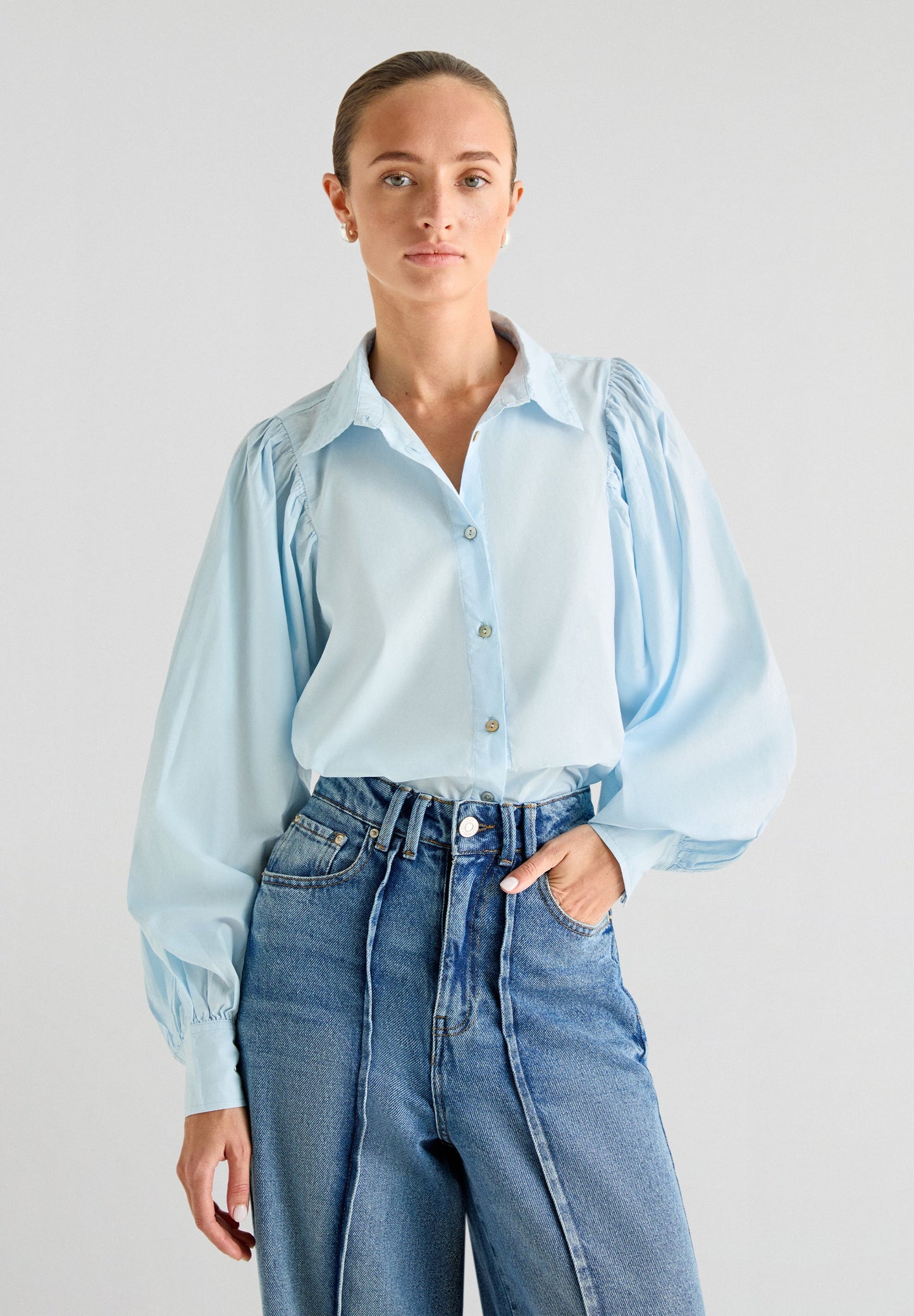 POPLIN PUFF SHIRT