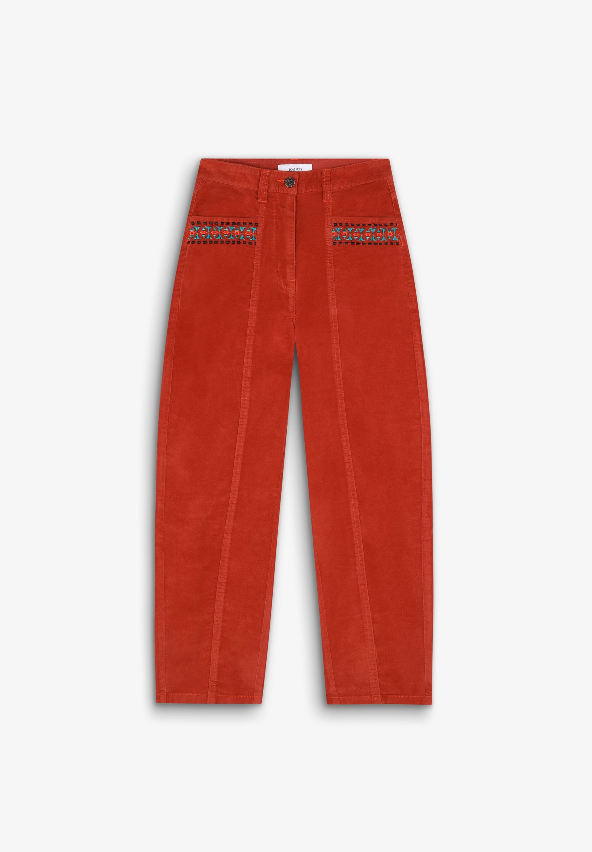 PANTALON CHINO EMB EN VELOURS