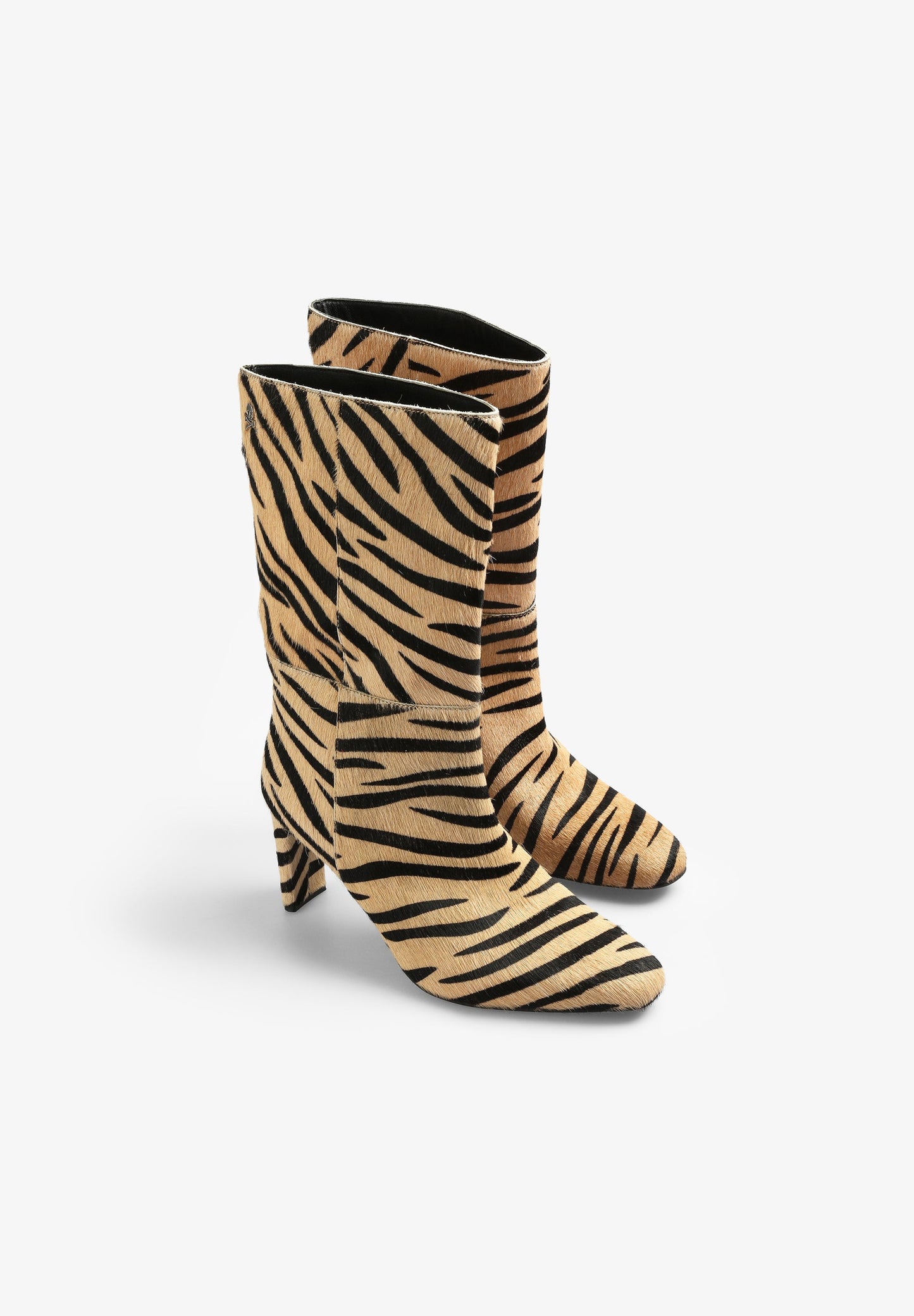 ZEBRA PRINT HIGH-HEEL BOOTS