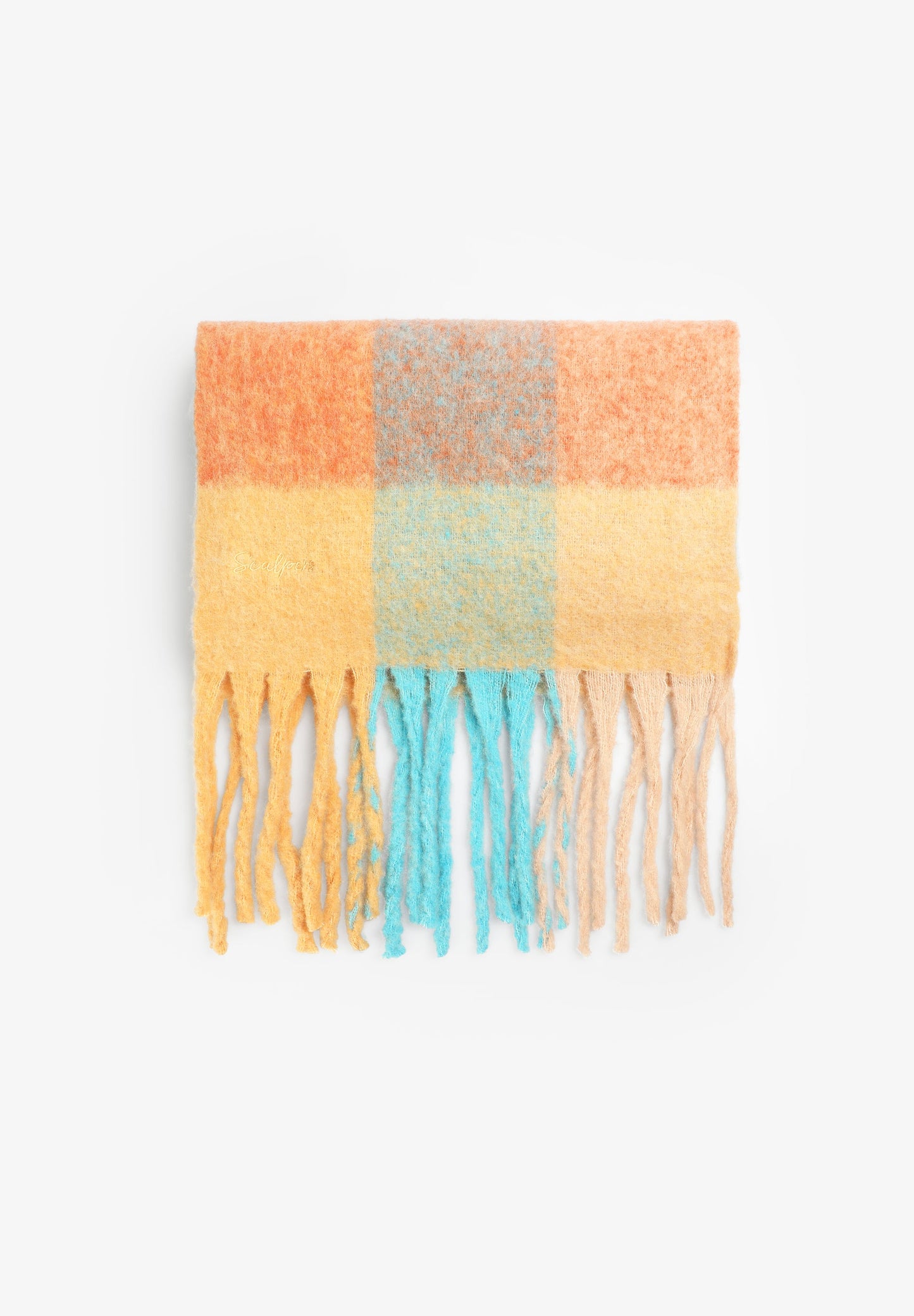 TERRACOTTA CHECK SCARF