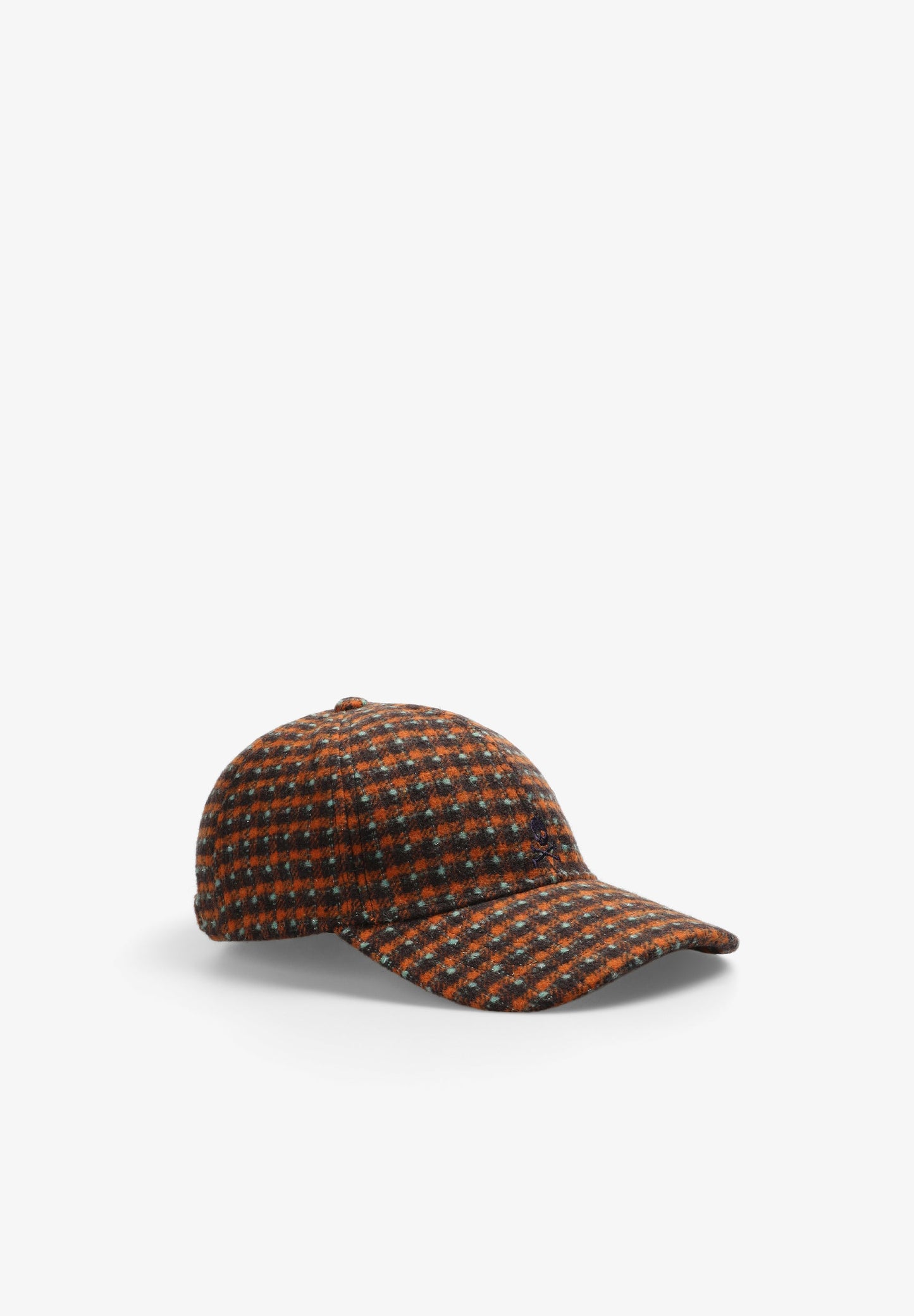 CASQUETTE À CARREAUX ORANGE